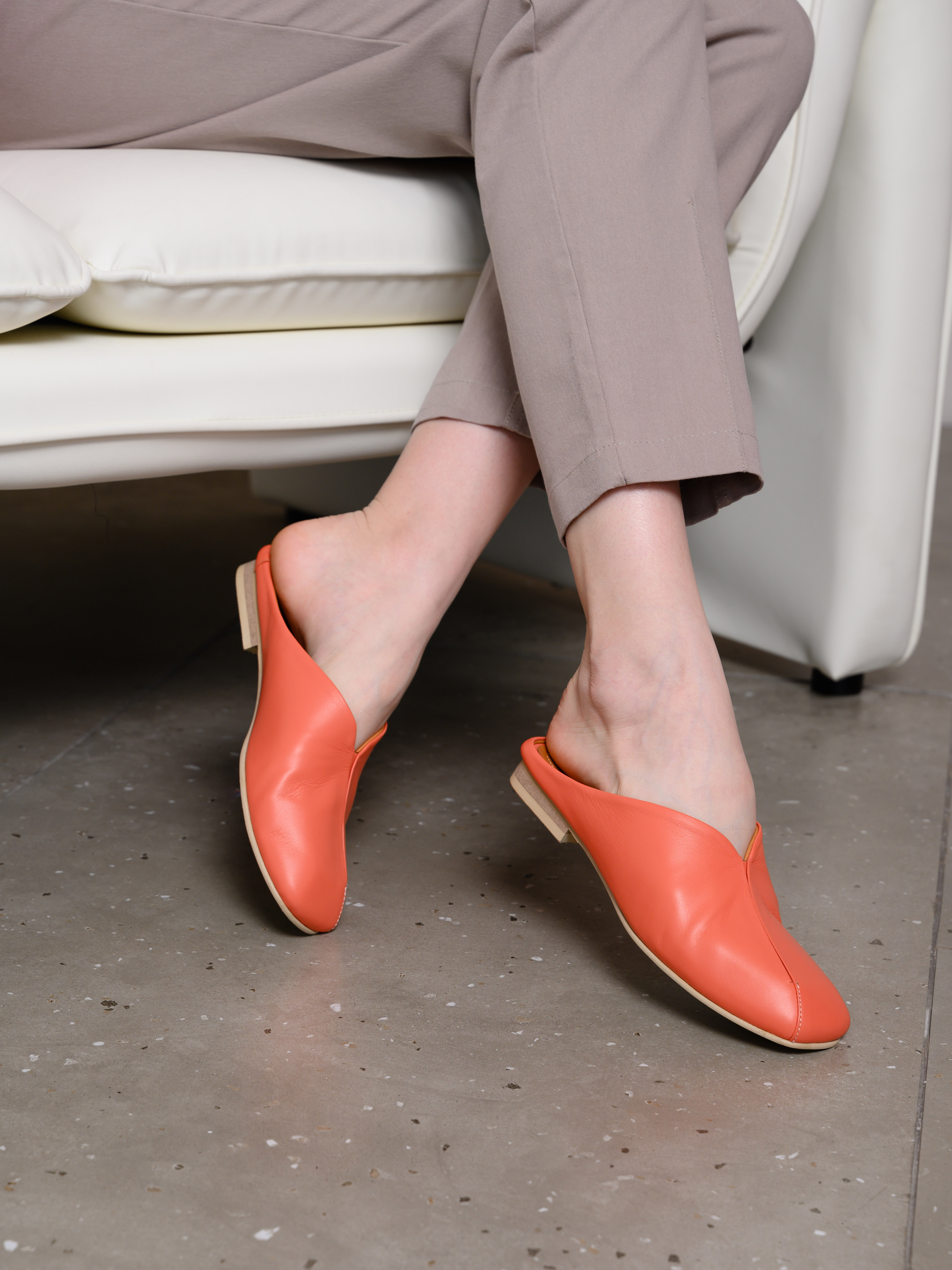 картинка Мюли ED'ART 1007.тунит205'be. Коралл от интернет магазина