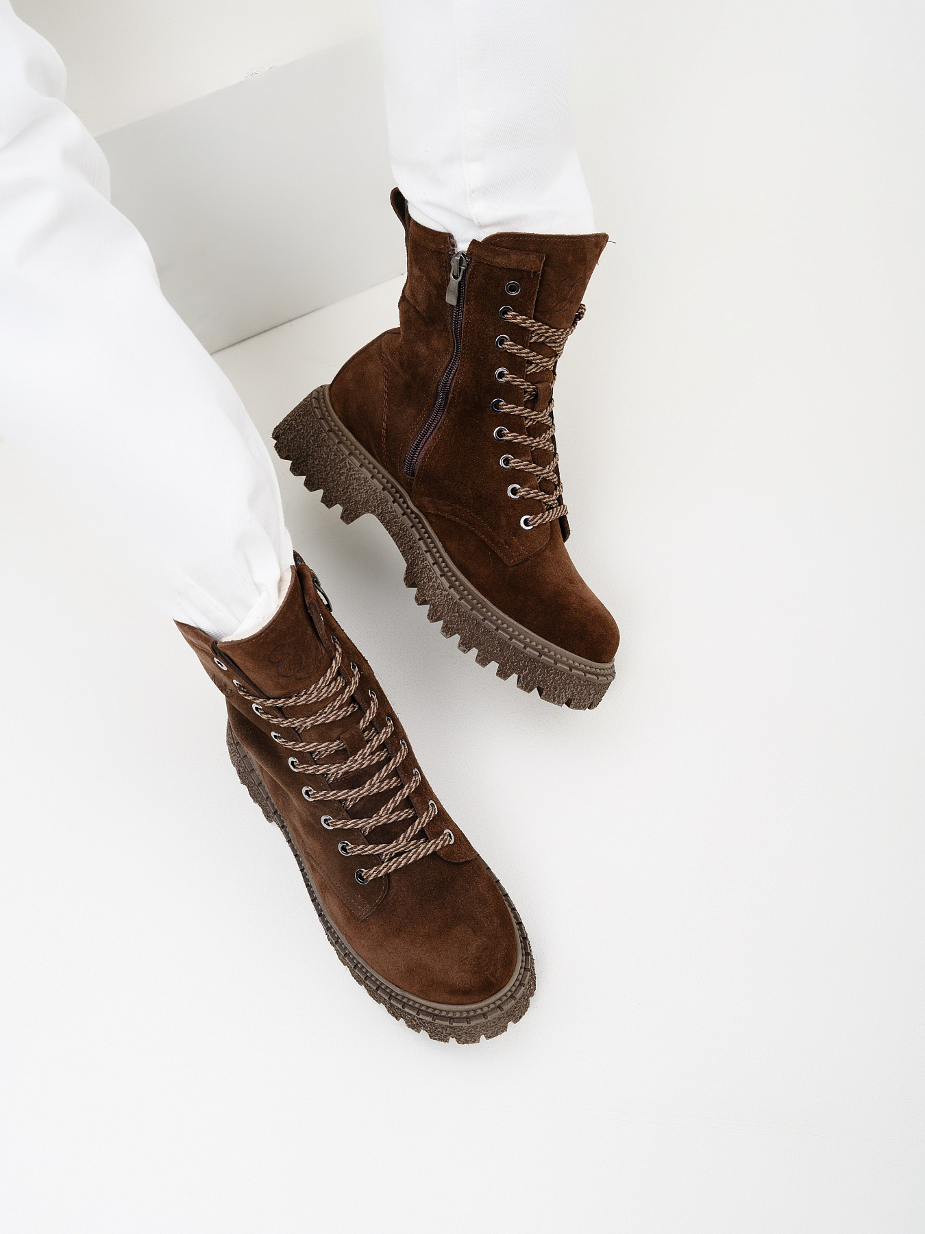 картинка Ботинки ED'ART 327.22511'br.Коричневый замша от интернет магазина