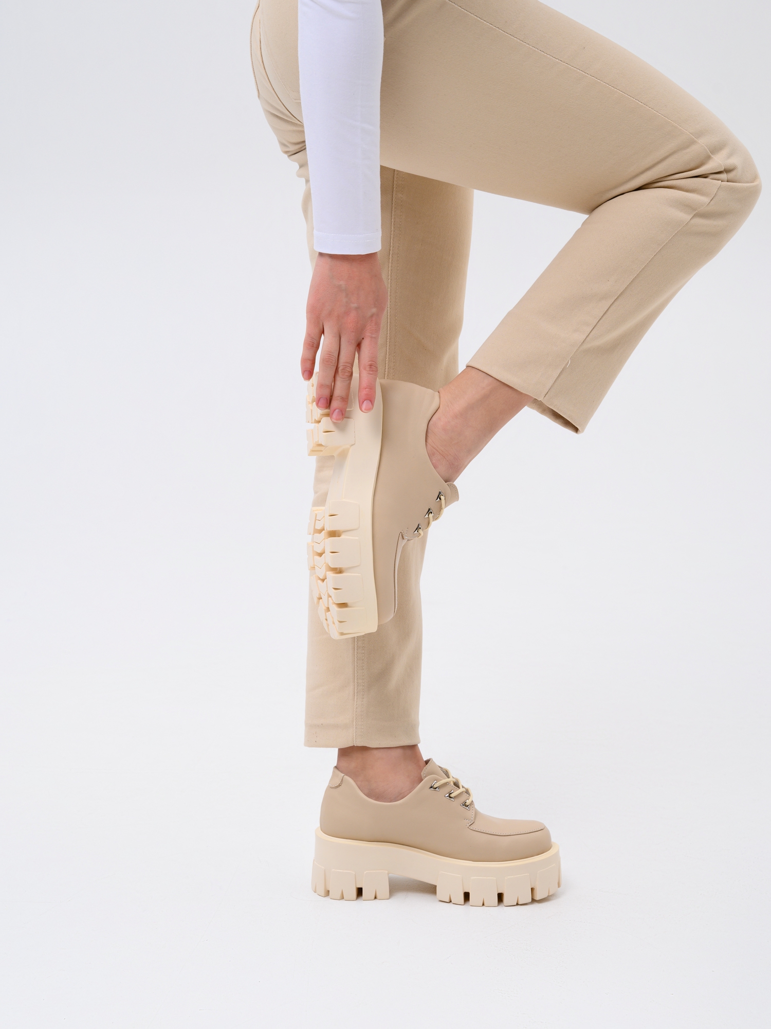 картинка Туфли полуботинки ED'ART 202.90200'm. Бежевый от интернет магазина