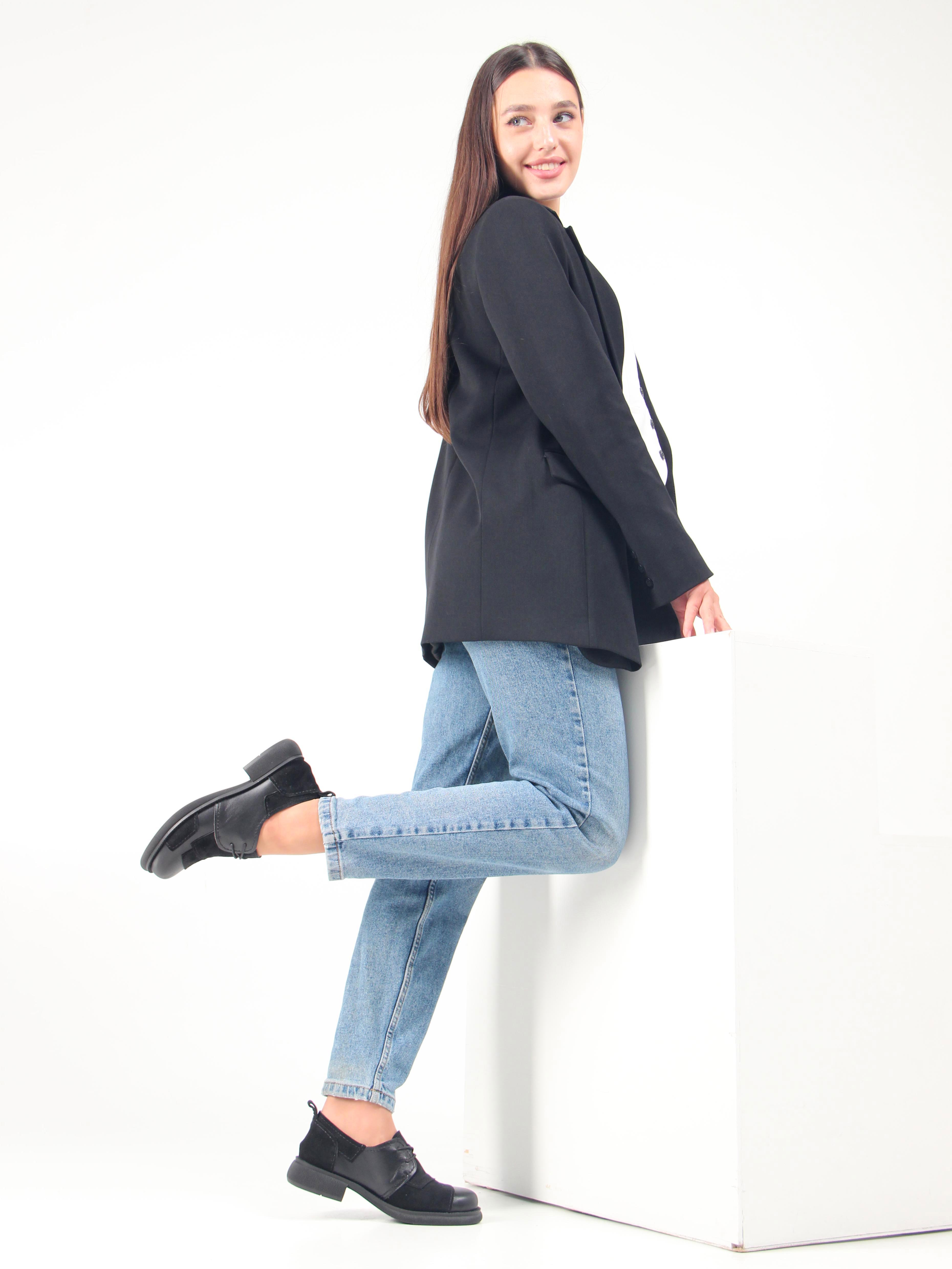 картинка Полуботинки туфли ED'ART 205.патриция'bl. черный черная замша от интернет магазина