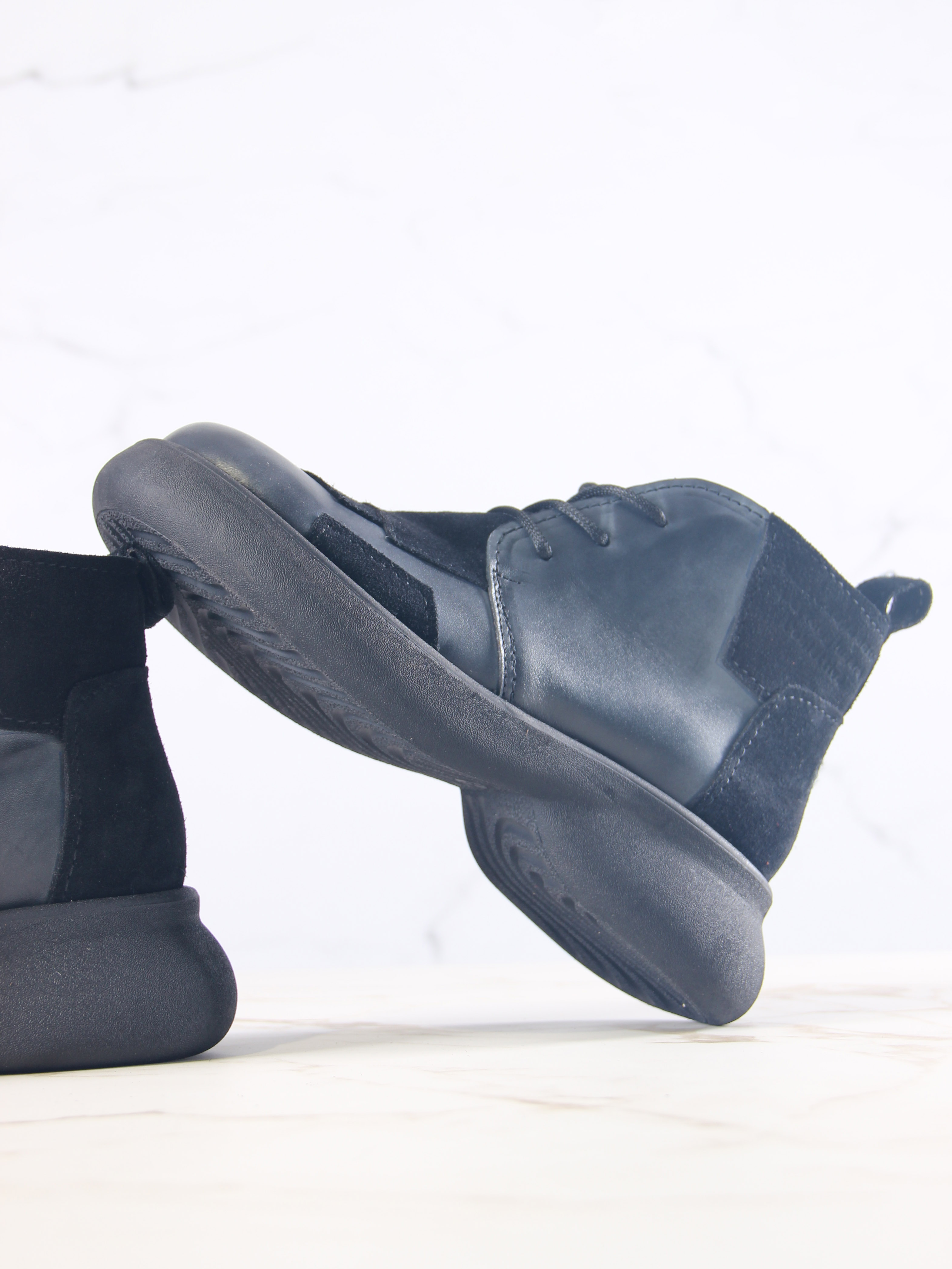 картинка Ботинки  ED'ART 305.927'bl. Вакса черная+черная замша от интернет магазина