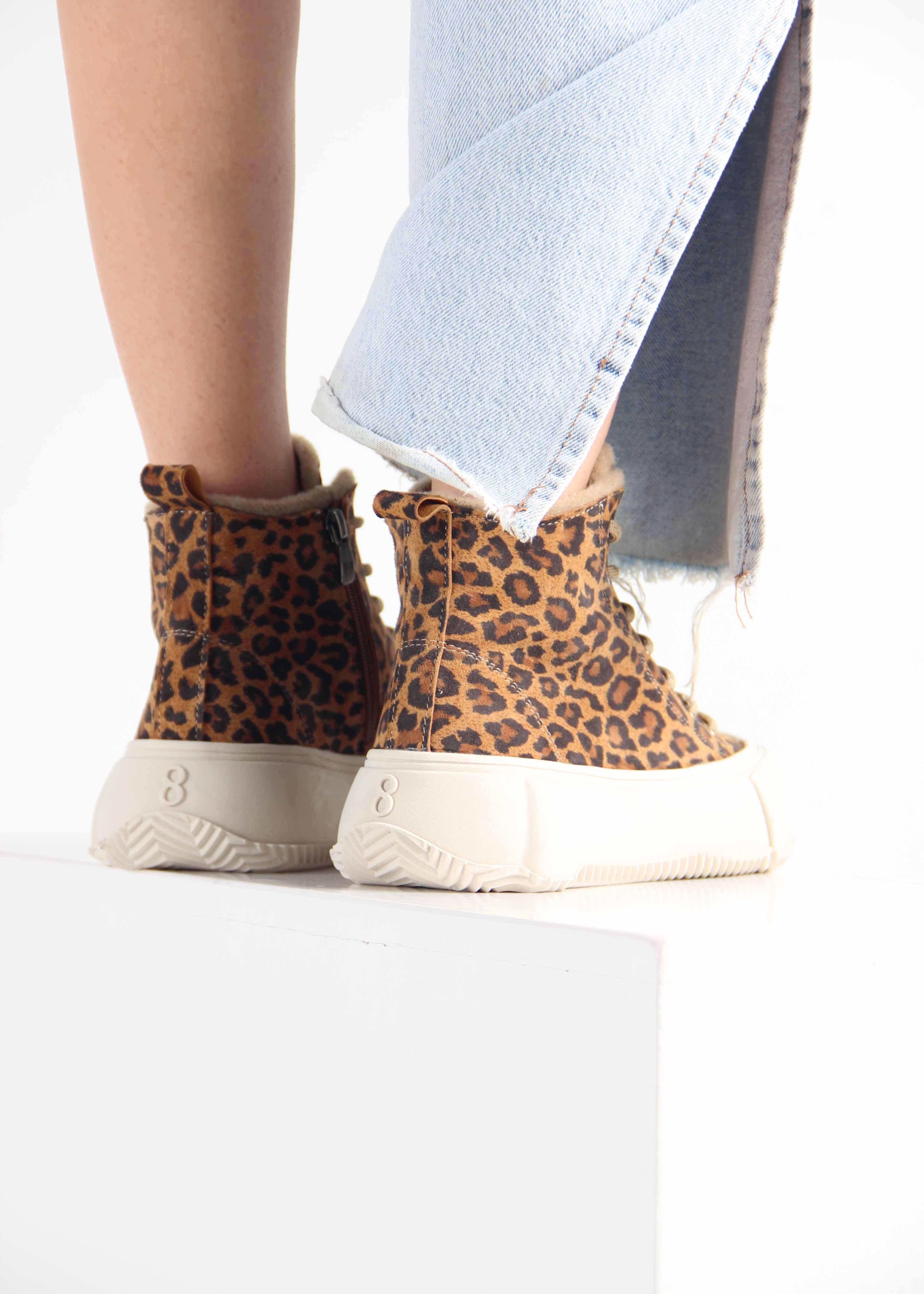 картинка Ботинки ED'ART 217.PODYUM151'be. коричневый леопард замша от интернет магазина