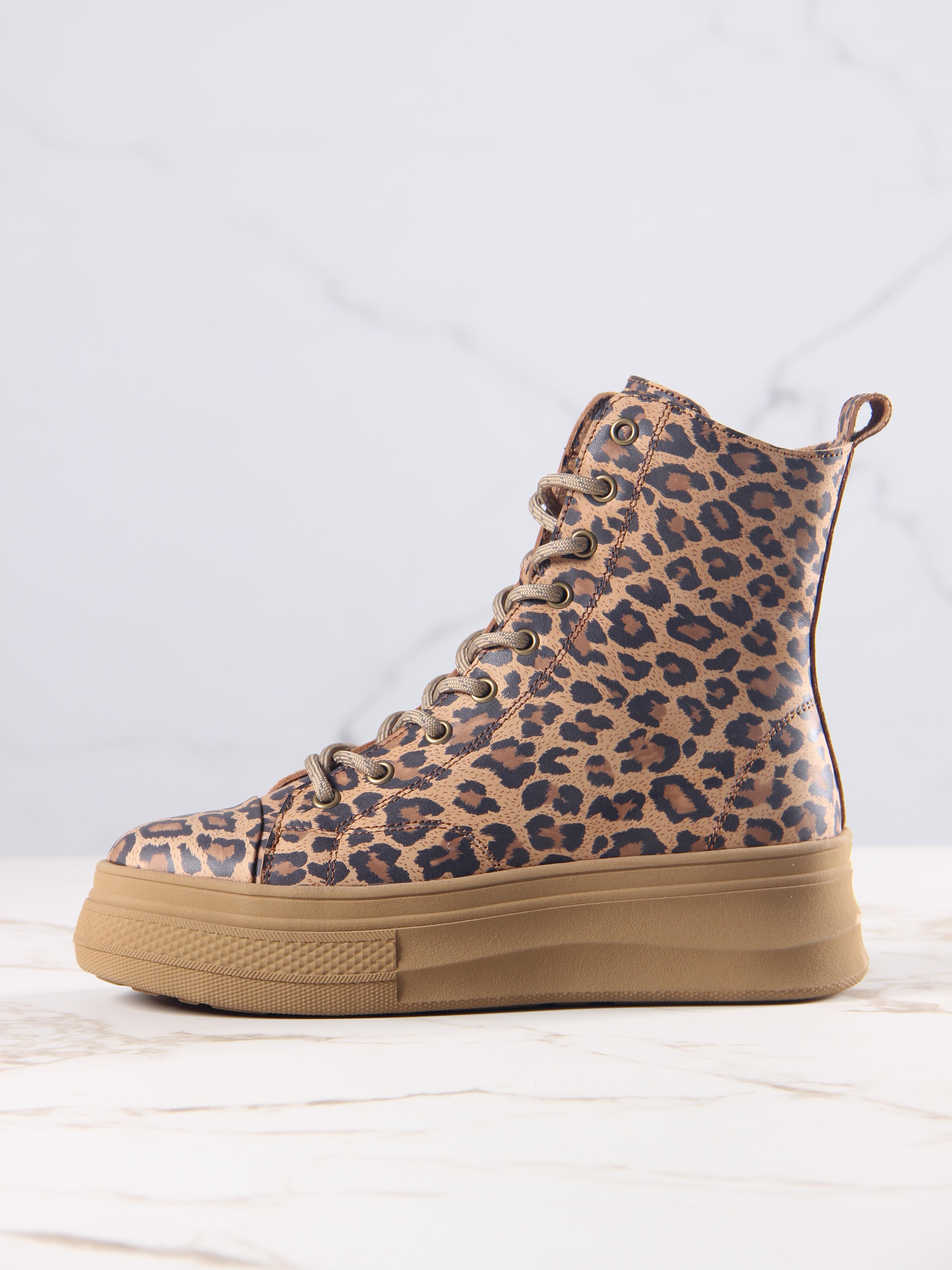 картинка Ботинки ED'ART 215.warm'br. коричневый леопард от интернет магазина