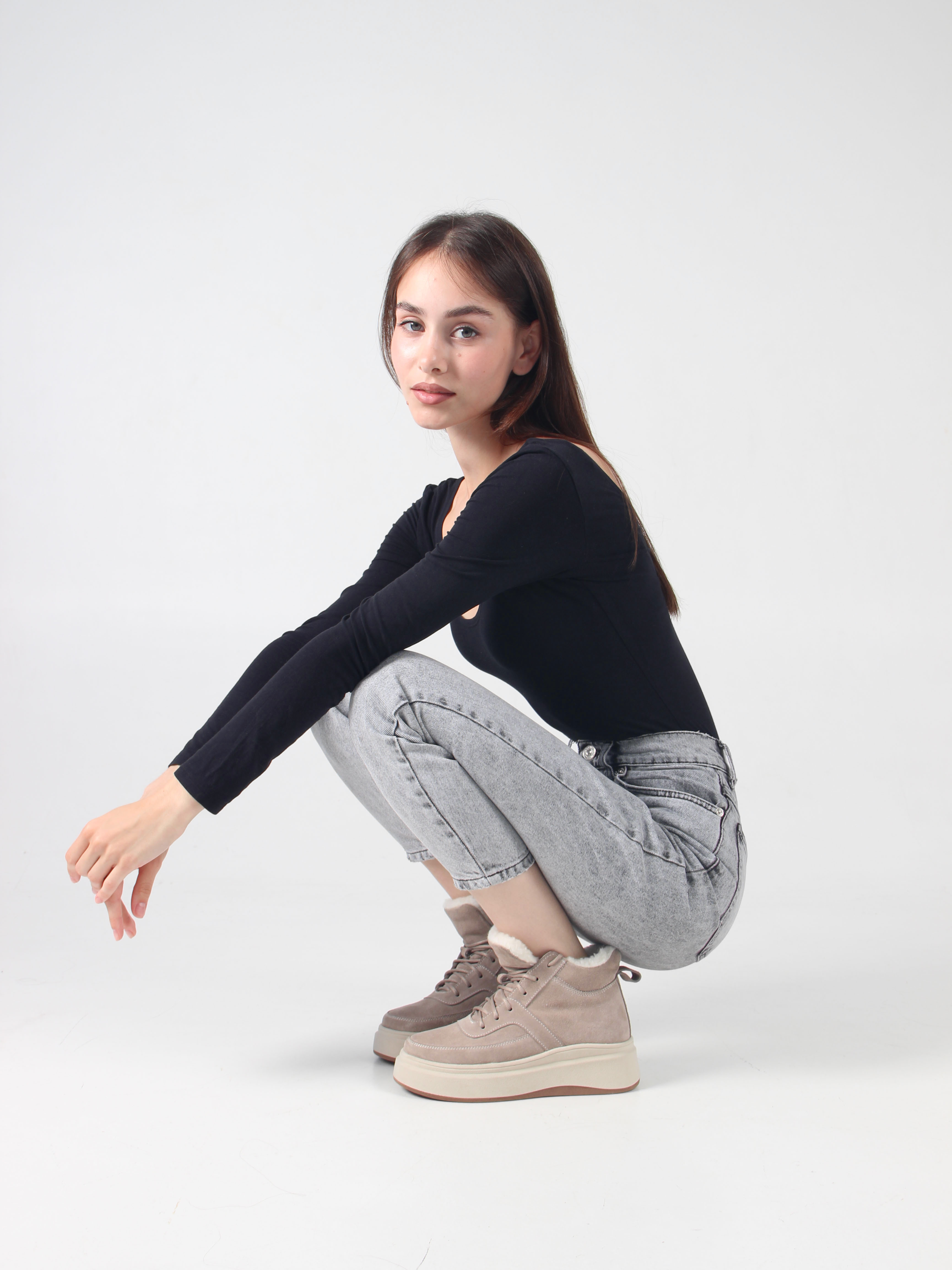 картинка Ботинки ED'ART 260.windy'be. каменный замш от интернет магазина