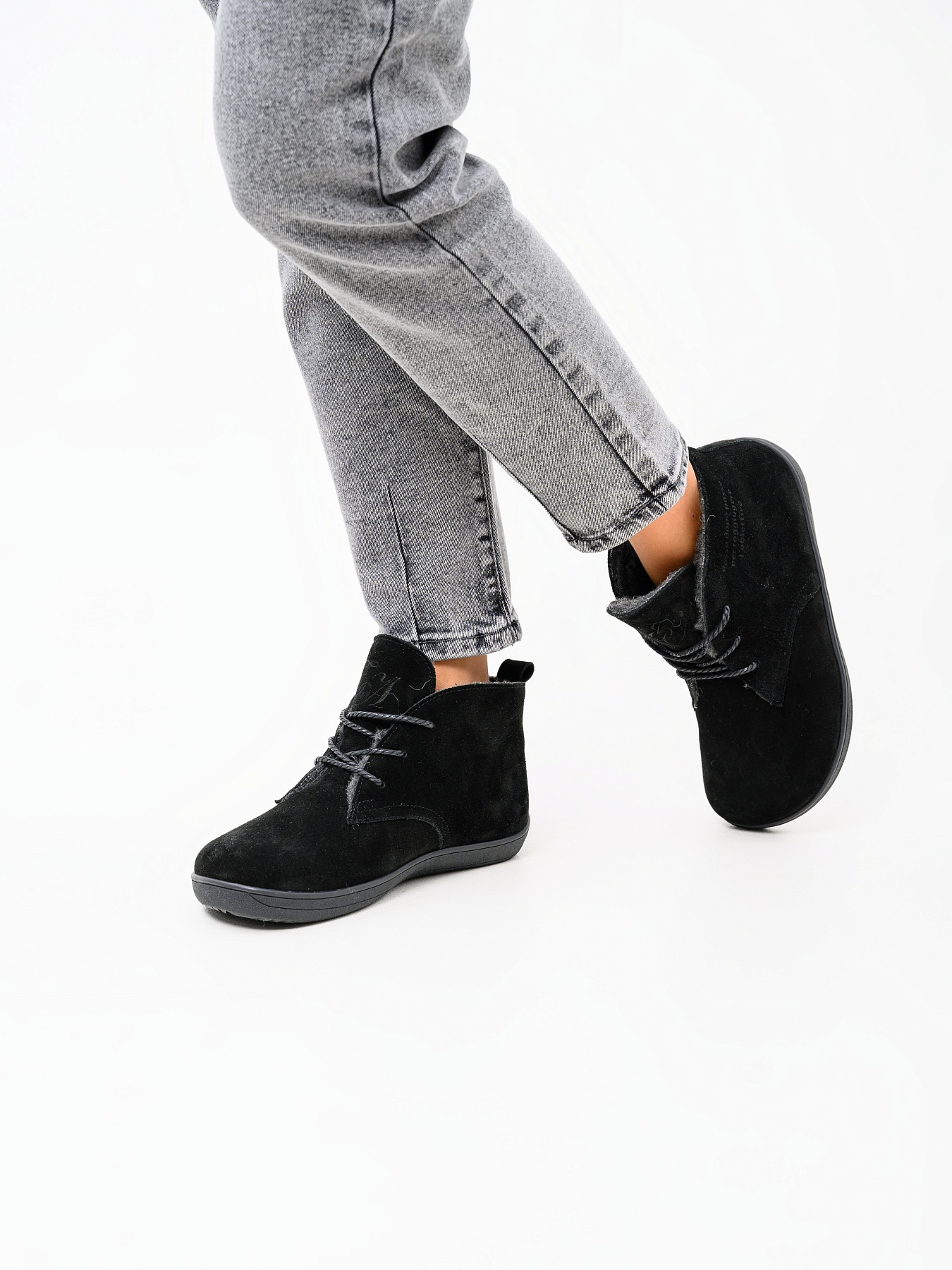 картинка Босоногие ботинки  ED'ART 208.NATA'bl.Черный замша от интернет магазина