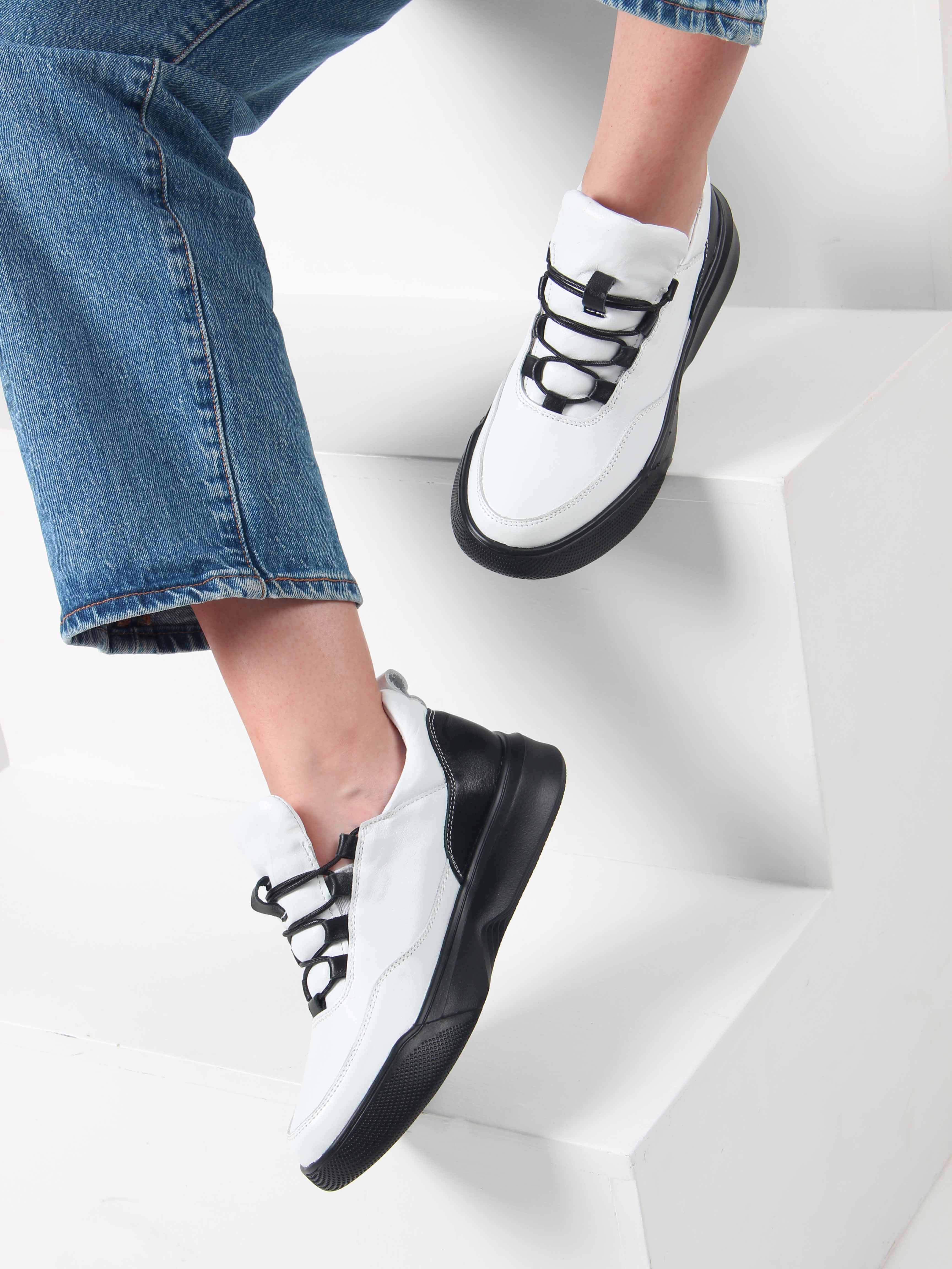 картинка Кроссовки ED'ART 155.2104'bl. Белый черный от интернет магазина