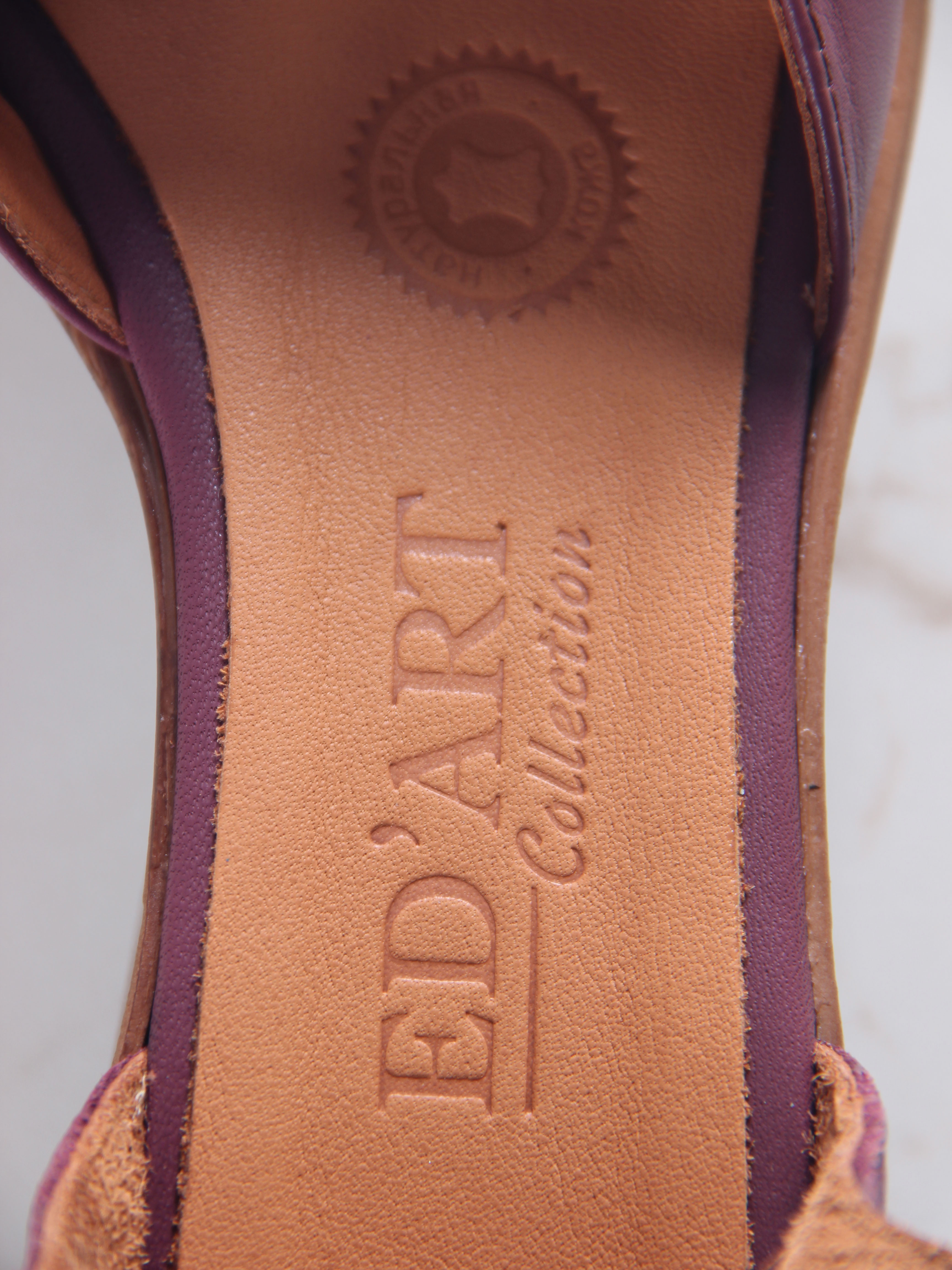 картинка Босоножки ED'ART 5033.23663'br. Гнилая вишня+коричневый от интернет магазина