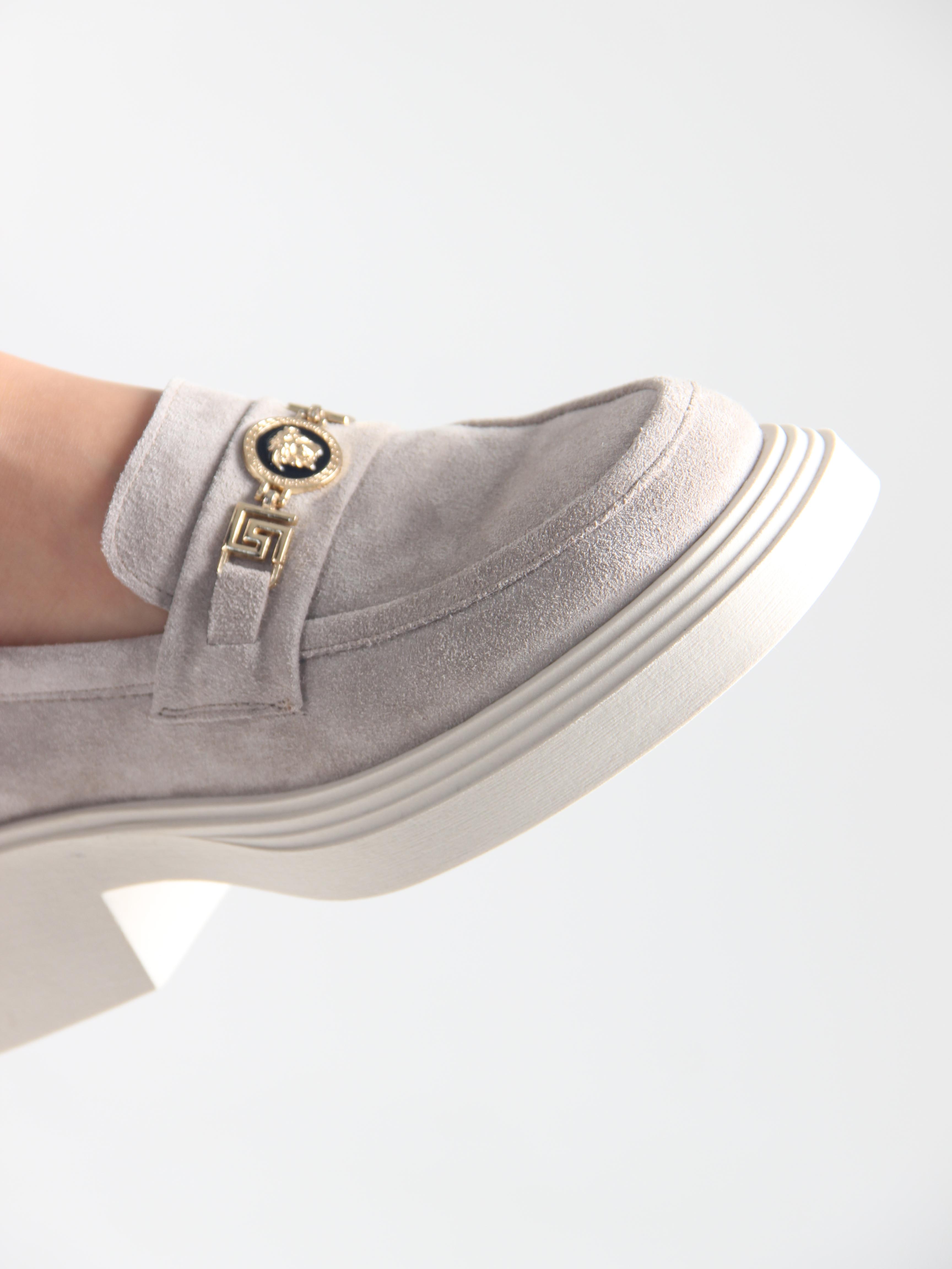 картинка Лоферы туфли ED'ART 173.1453'be. каменный замша от интернет магазина