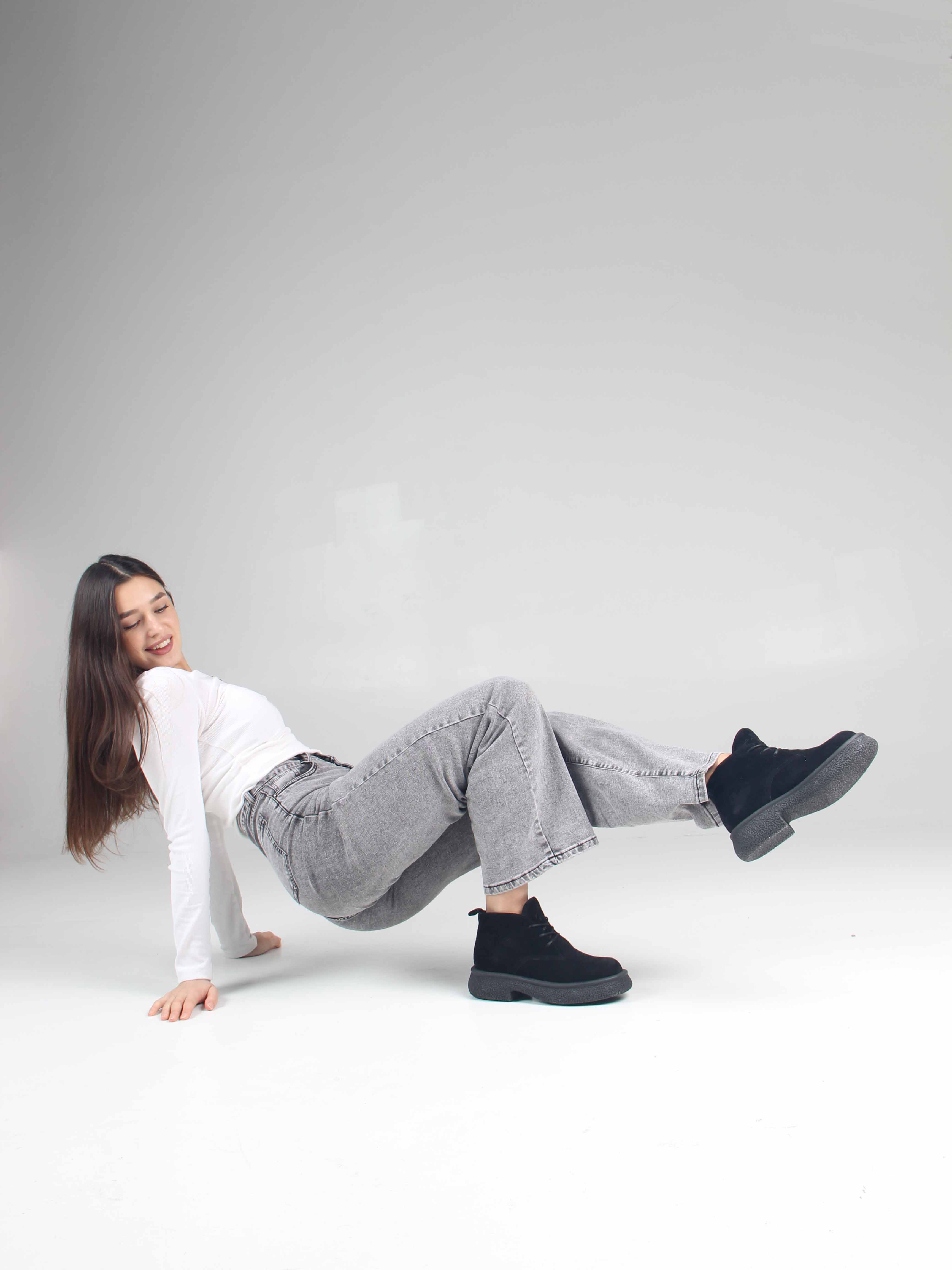 картинка Ботинки ED'ART 308.агата'bl. чёрный замша от интернет магазина