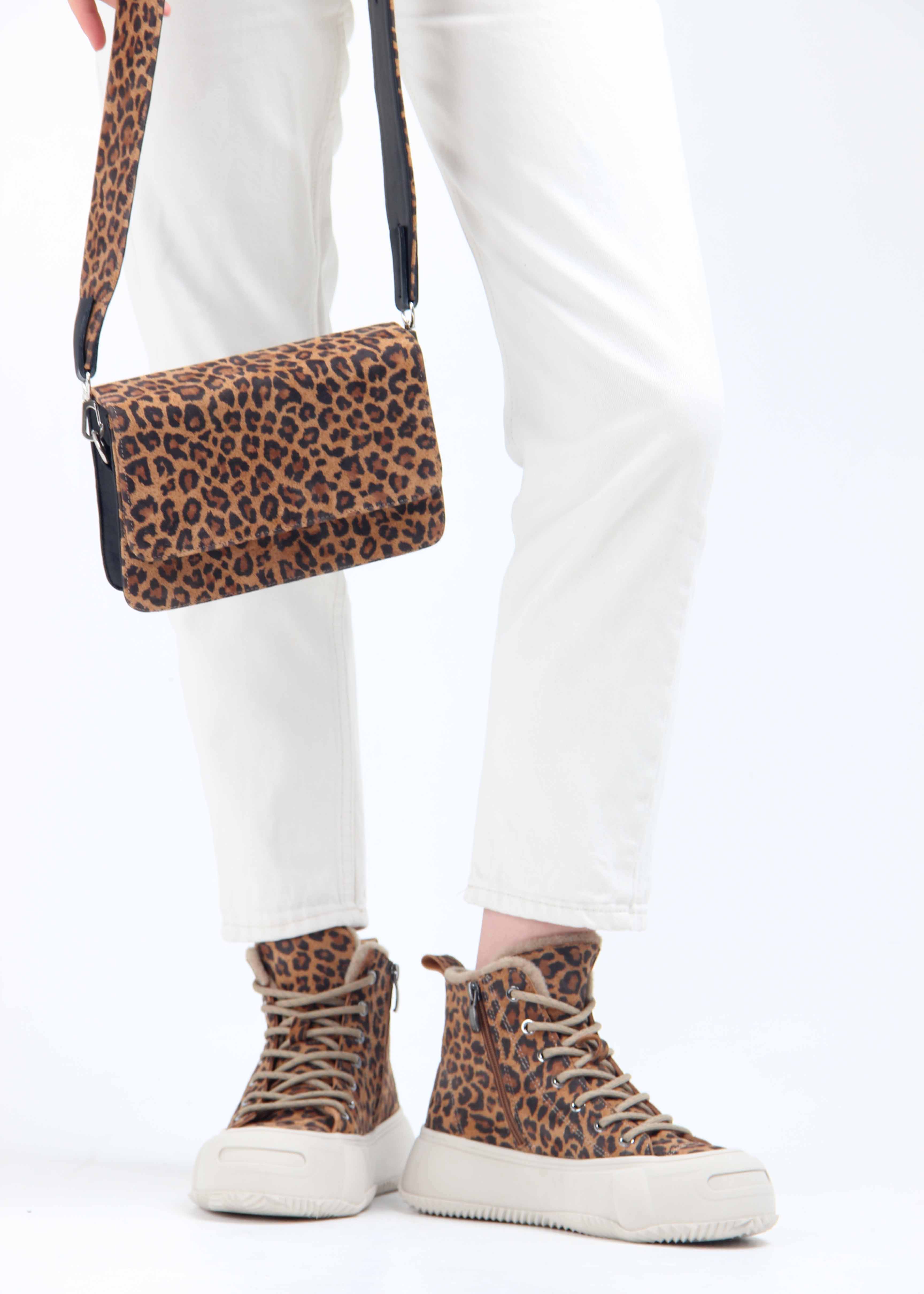 картинка Ботинки ED'ART 217.PODYUM151'be. коричневый леопард замша от интернет магазина