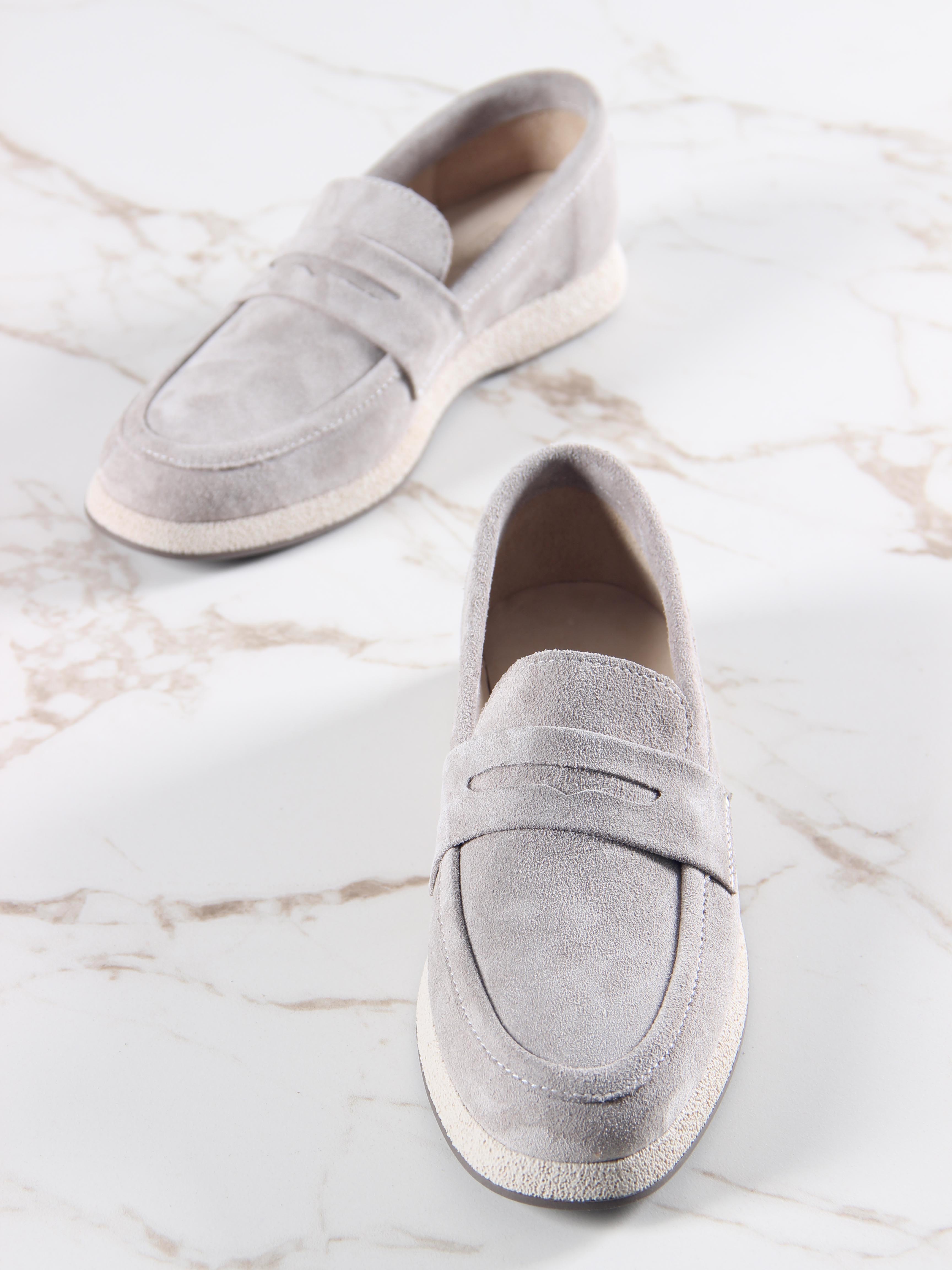 картинка Лоферы ED'ART 177.1607'be. каменный замша от интернет магазина