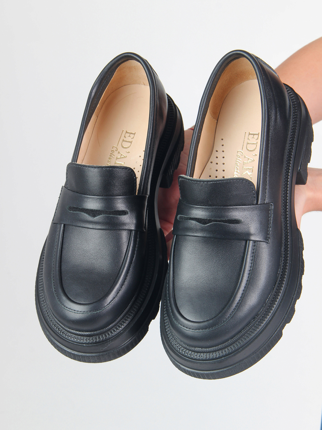 картинка Туфли лоферы ED'ART 175.506'bl. Черный от интернет магазина