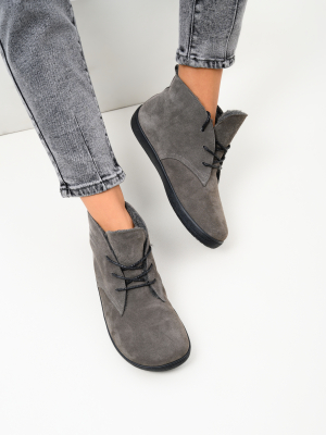 Босоногие ботинки  ED'ART 208.NATA'bl. Серый замок замша