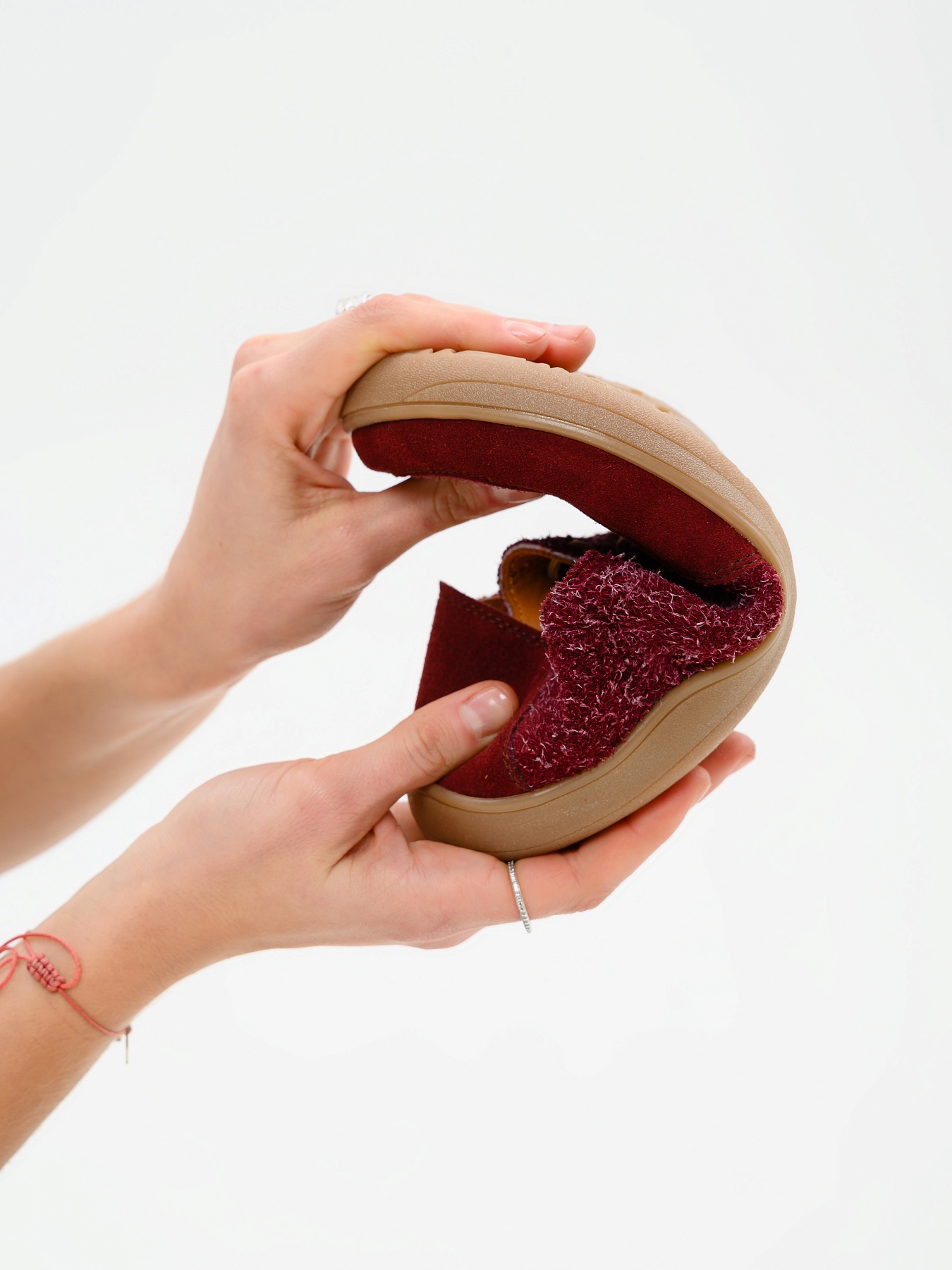 картинка Босоногие туфли ED'ART 188.nata'br.Бордовый джангл+бордовая замша от интернет магазина