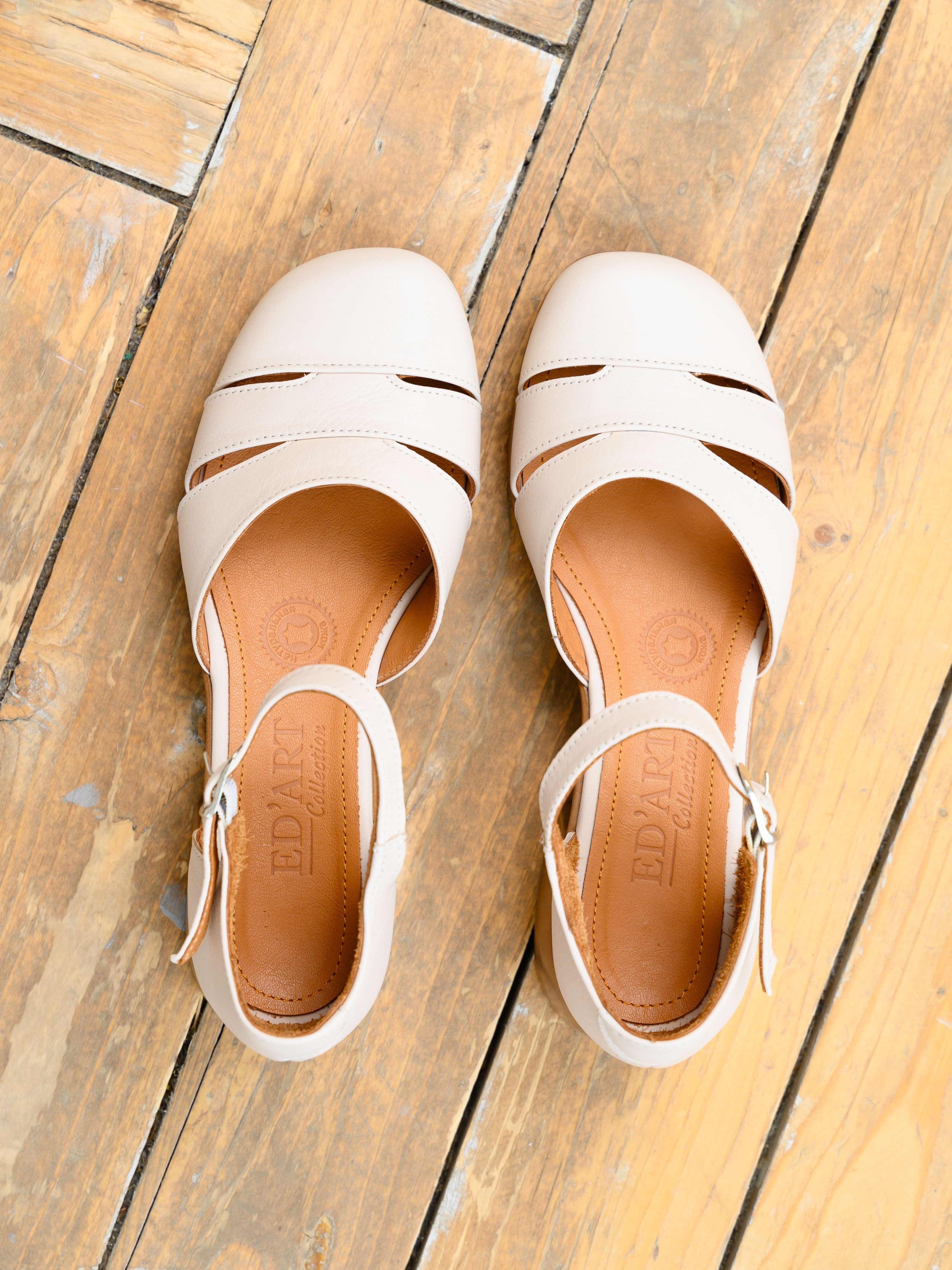 картинка Босоножки ED'ART 3032.25294'br. Бежевый стар+коричневый от интернет магазина