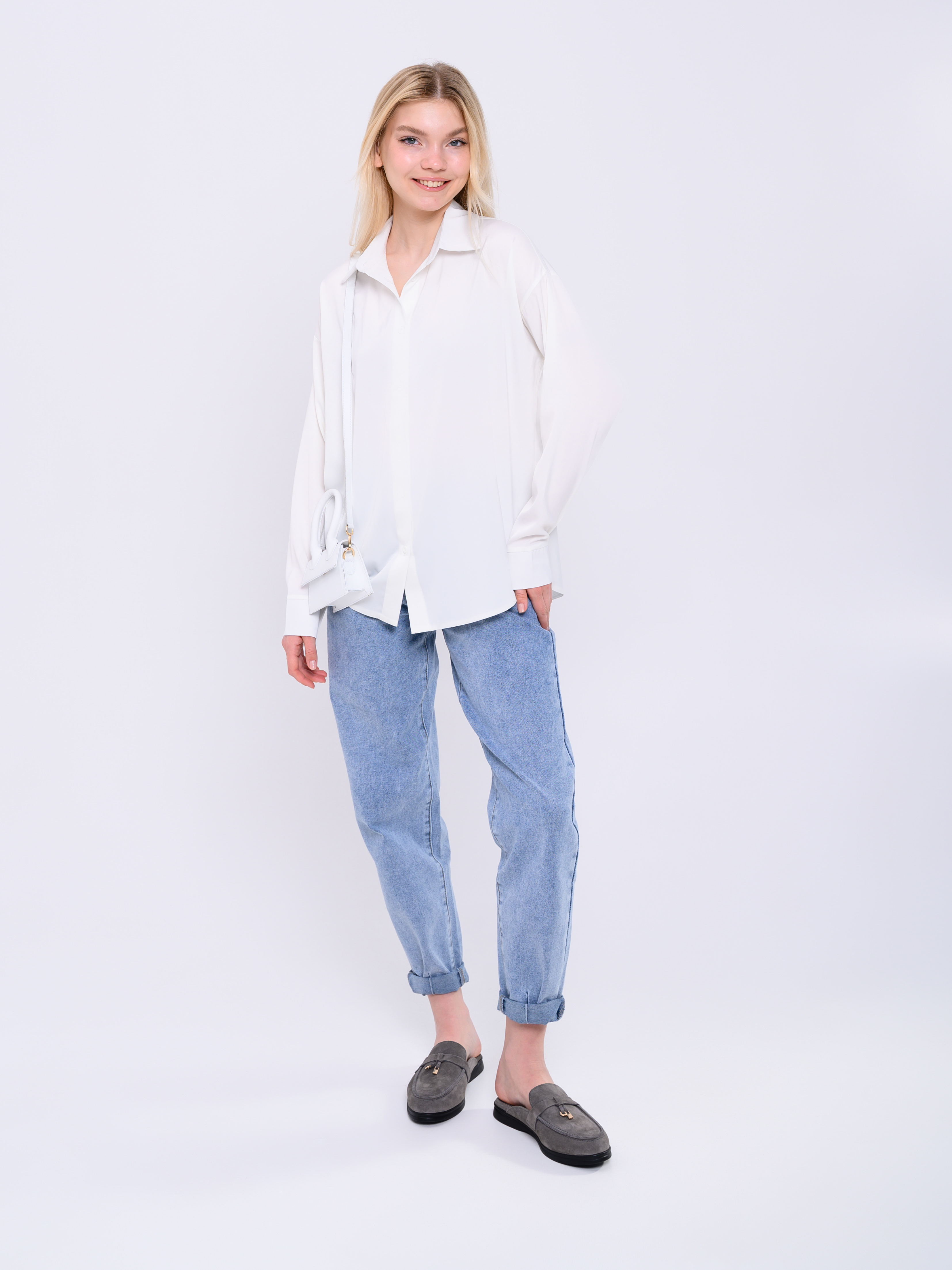 картинка Мюли ED'ART 1070.2614'bl. серый замша от интернет магазина