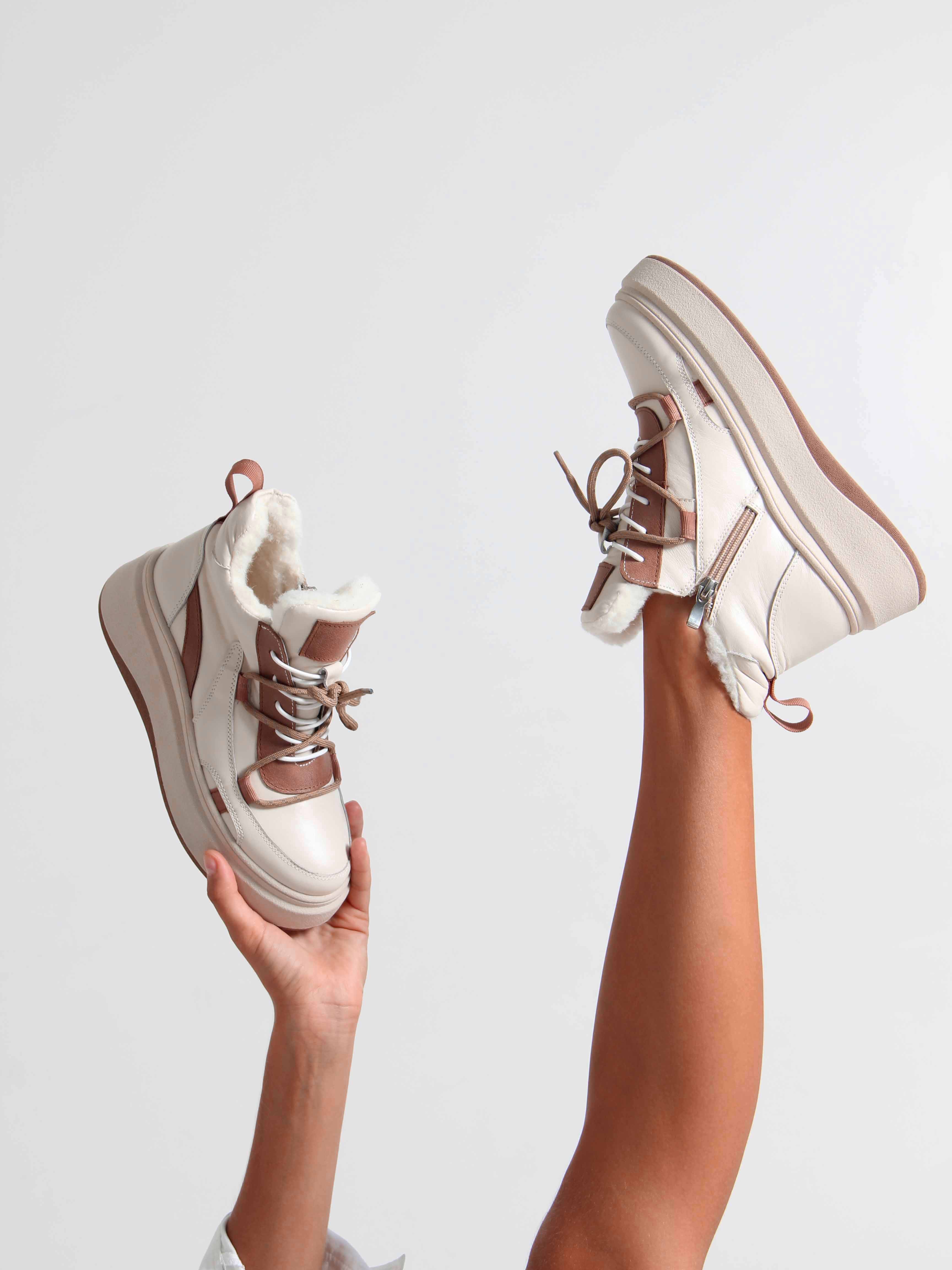 картинка Ботинки ED'ART 229.windy'be. бежевый коричневый от интернет магазина