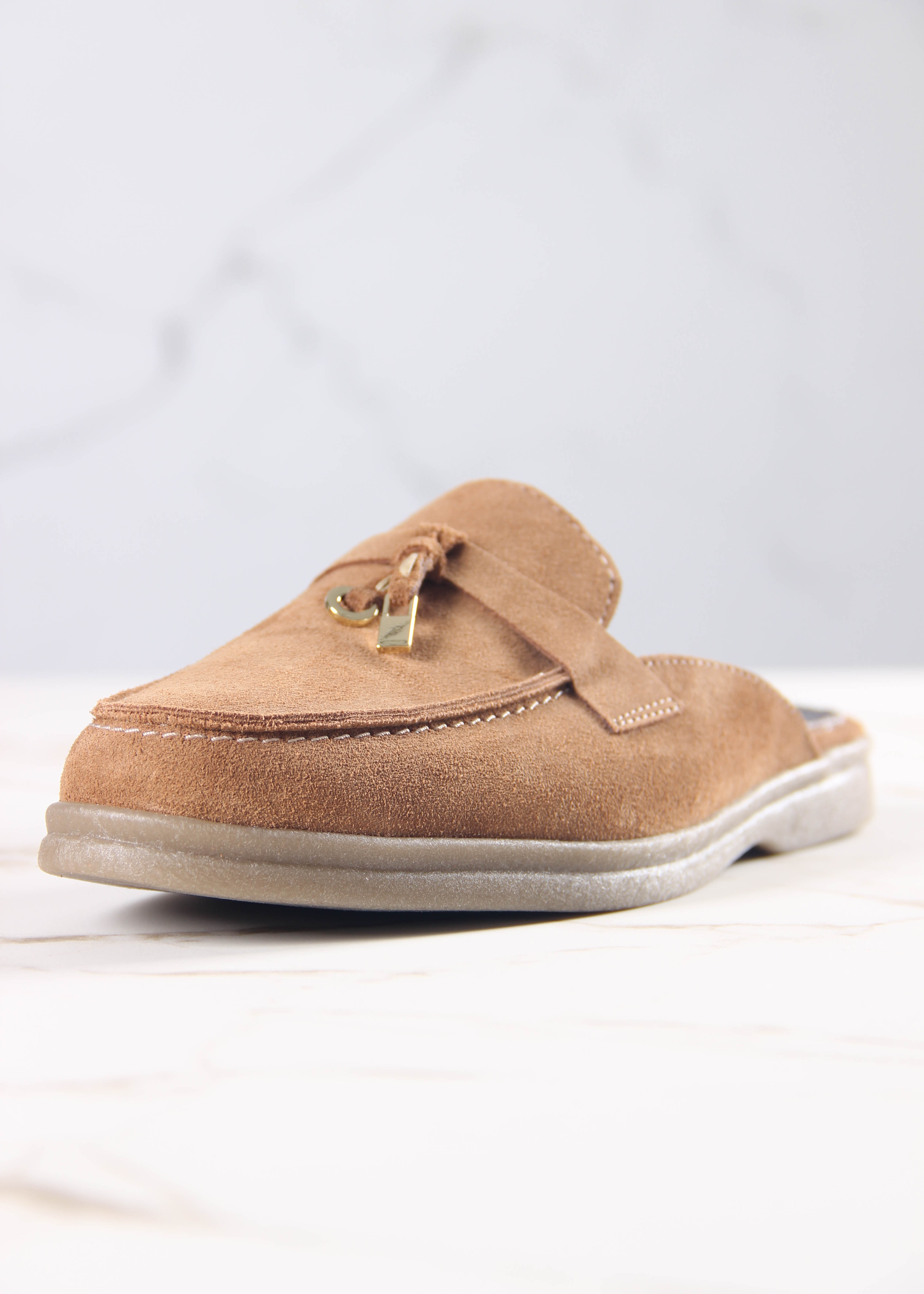 картинка Мюли ED'ART 1070.2614'be. светло коричневая замша от интернет магазина