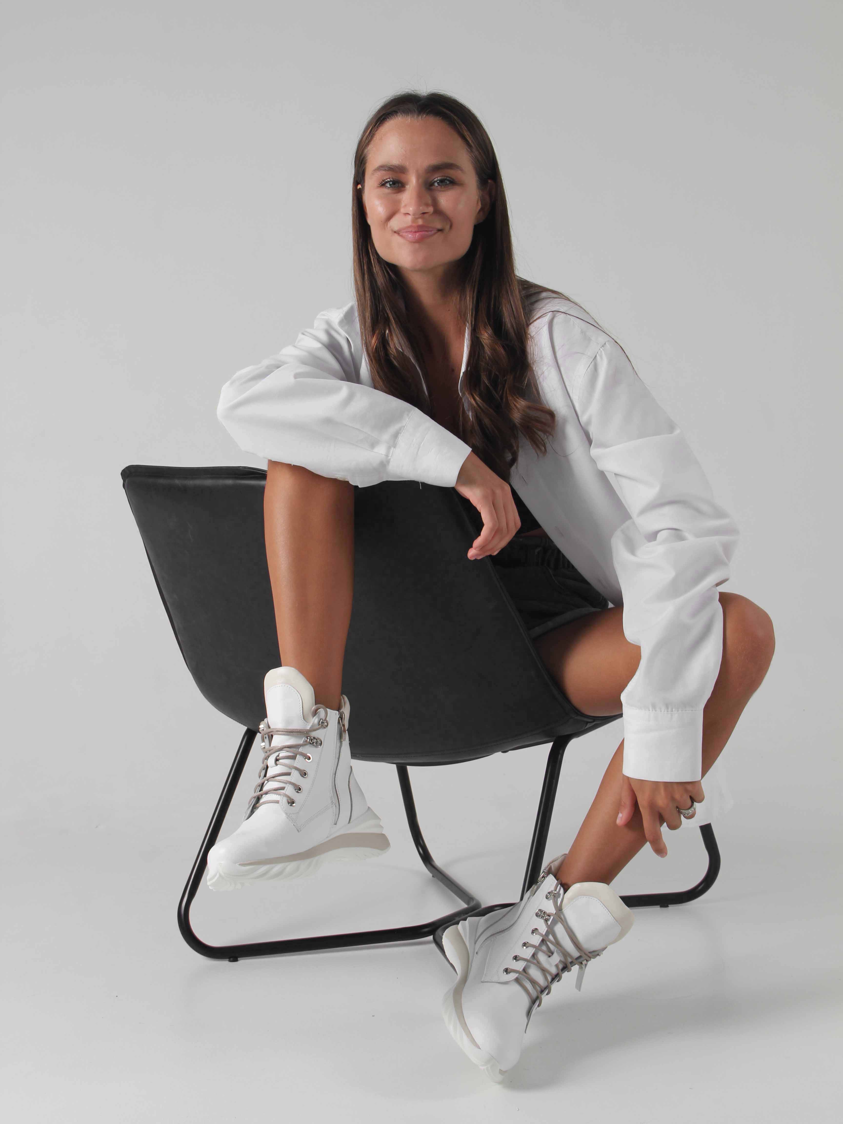 картинка Ботинки ED'ART 261.uno2'w.Белый бежевый от интернет магазина