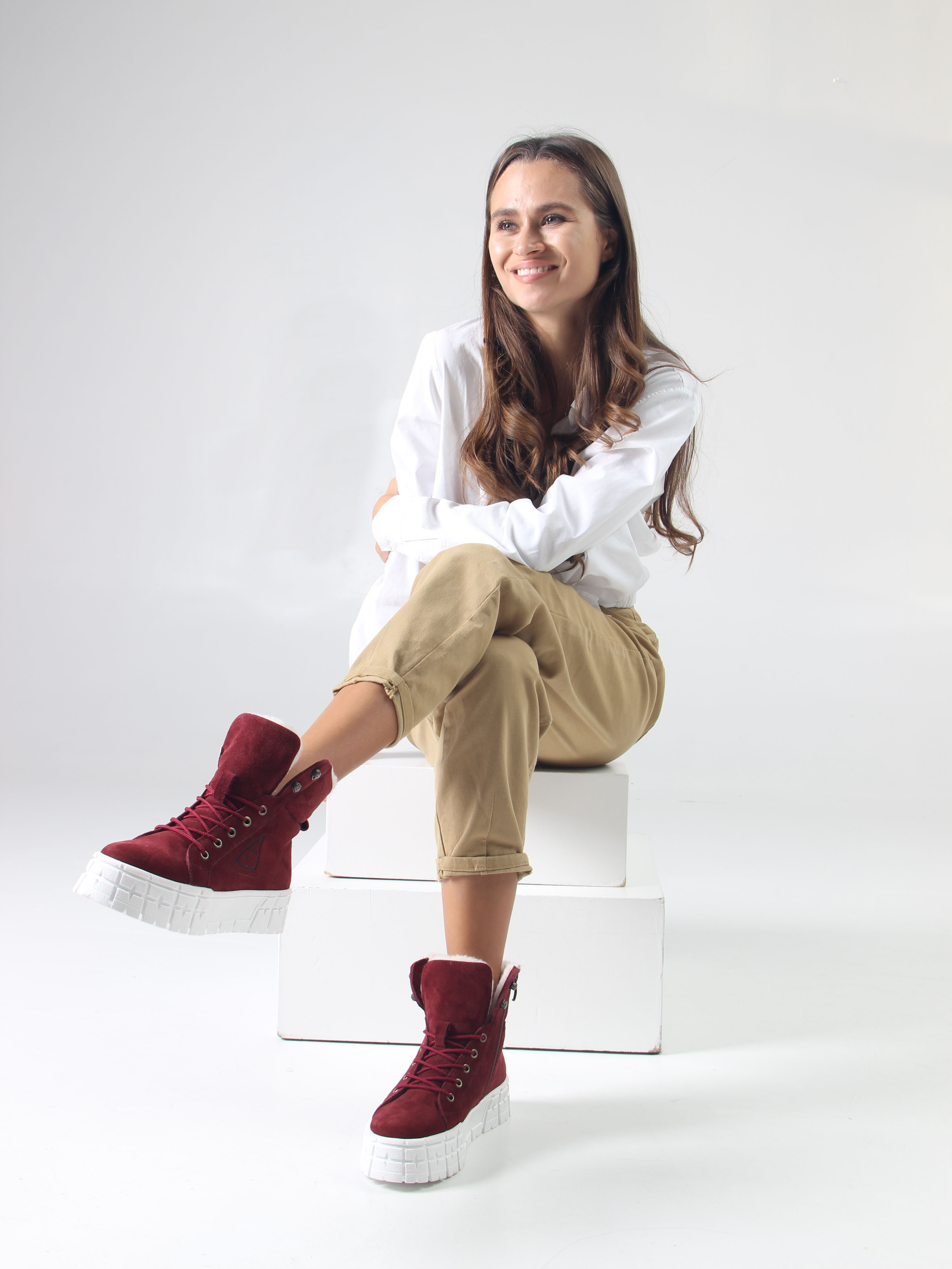 картинка Ботинки ED'ART 216.212131'w. бордо замша от интернет магазина