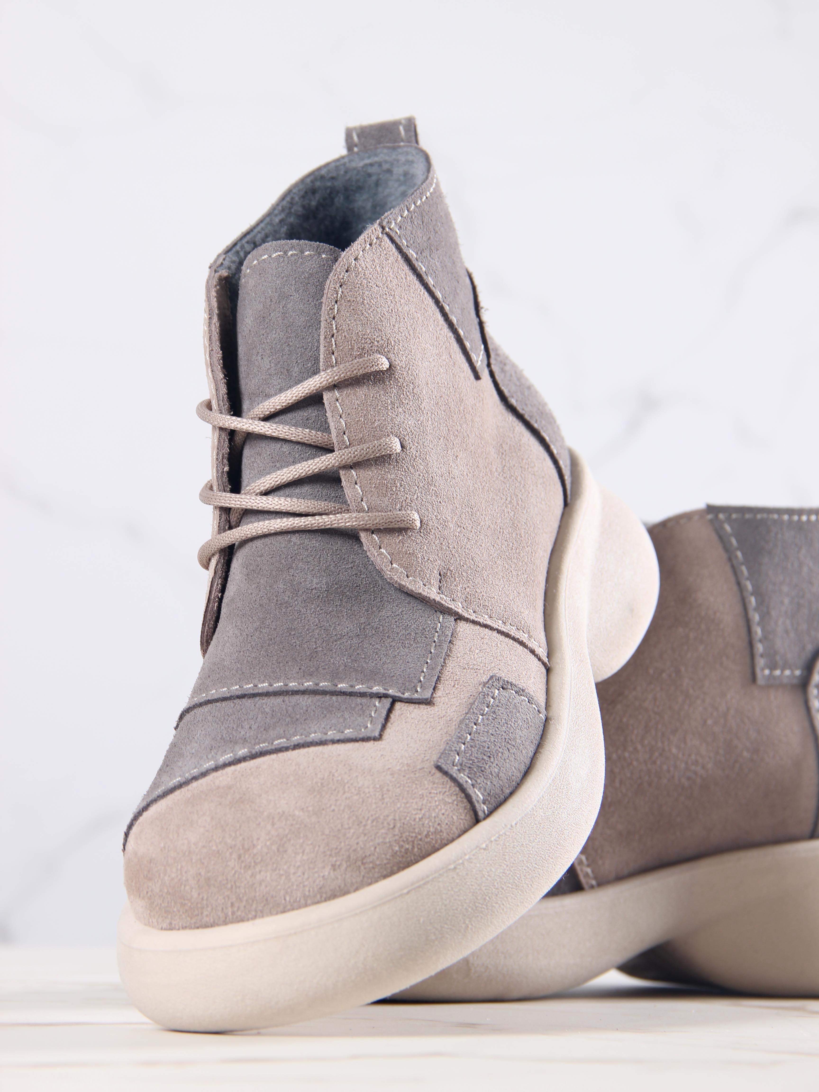 картинка Ботинки  ED'ART 305.927'be. ваниль серый  замша от интернет магазина