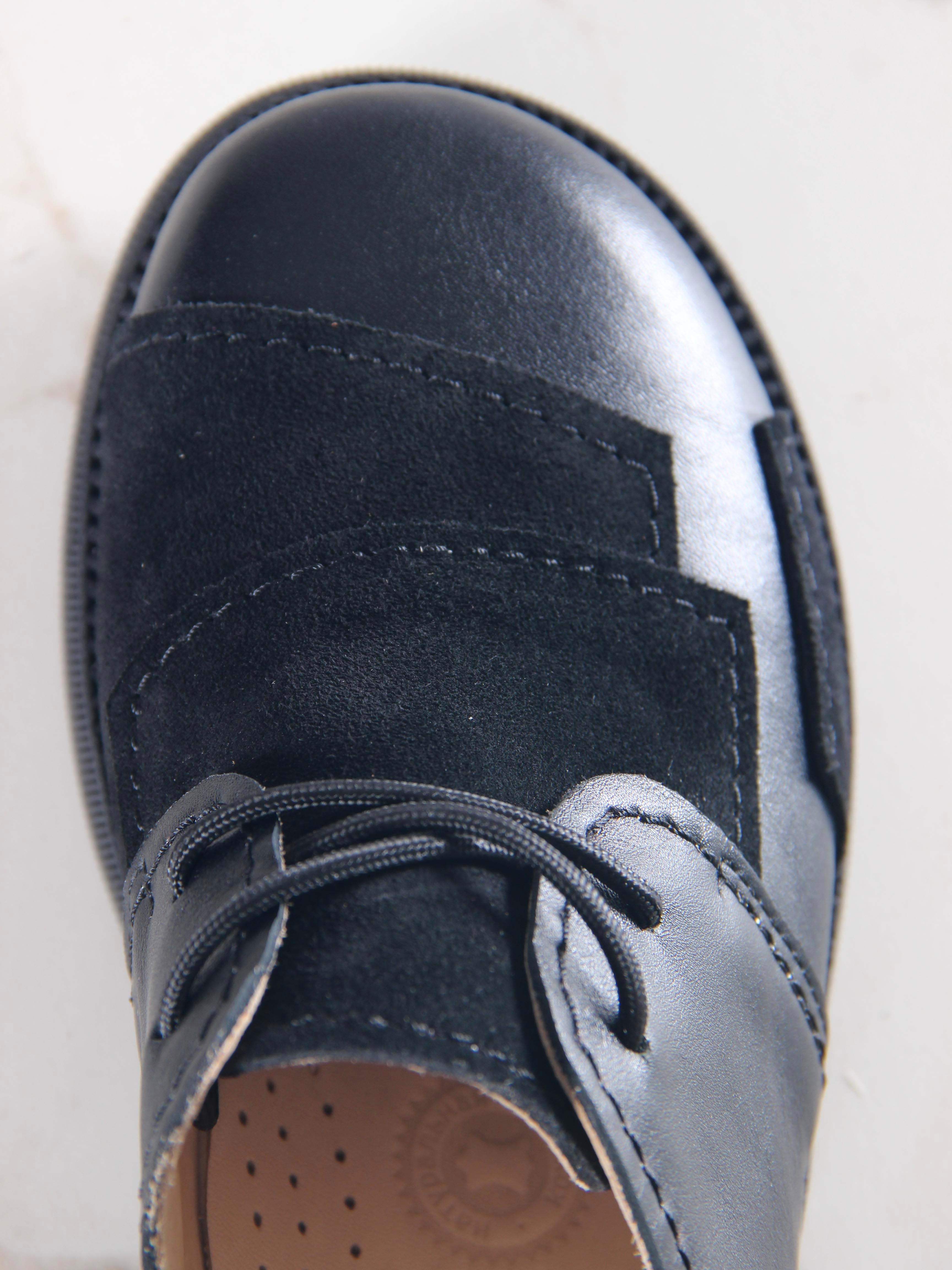 картинка Полуботинки туфли ED'ART 205.патриция'bl. черный черная замша от интернет магазина