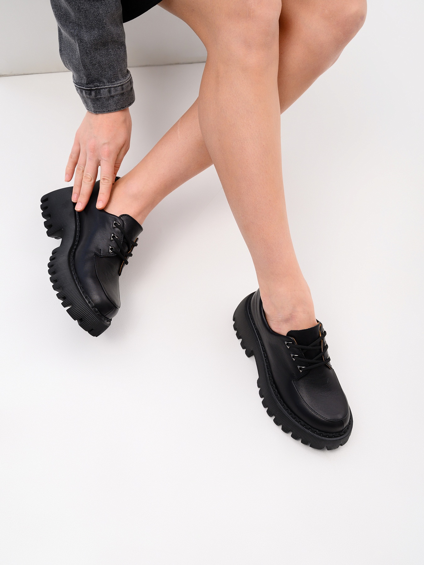 картинка Туфли полуботинки ED'ART 202.14728'bl. Черный от интернет магазина