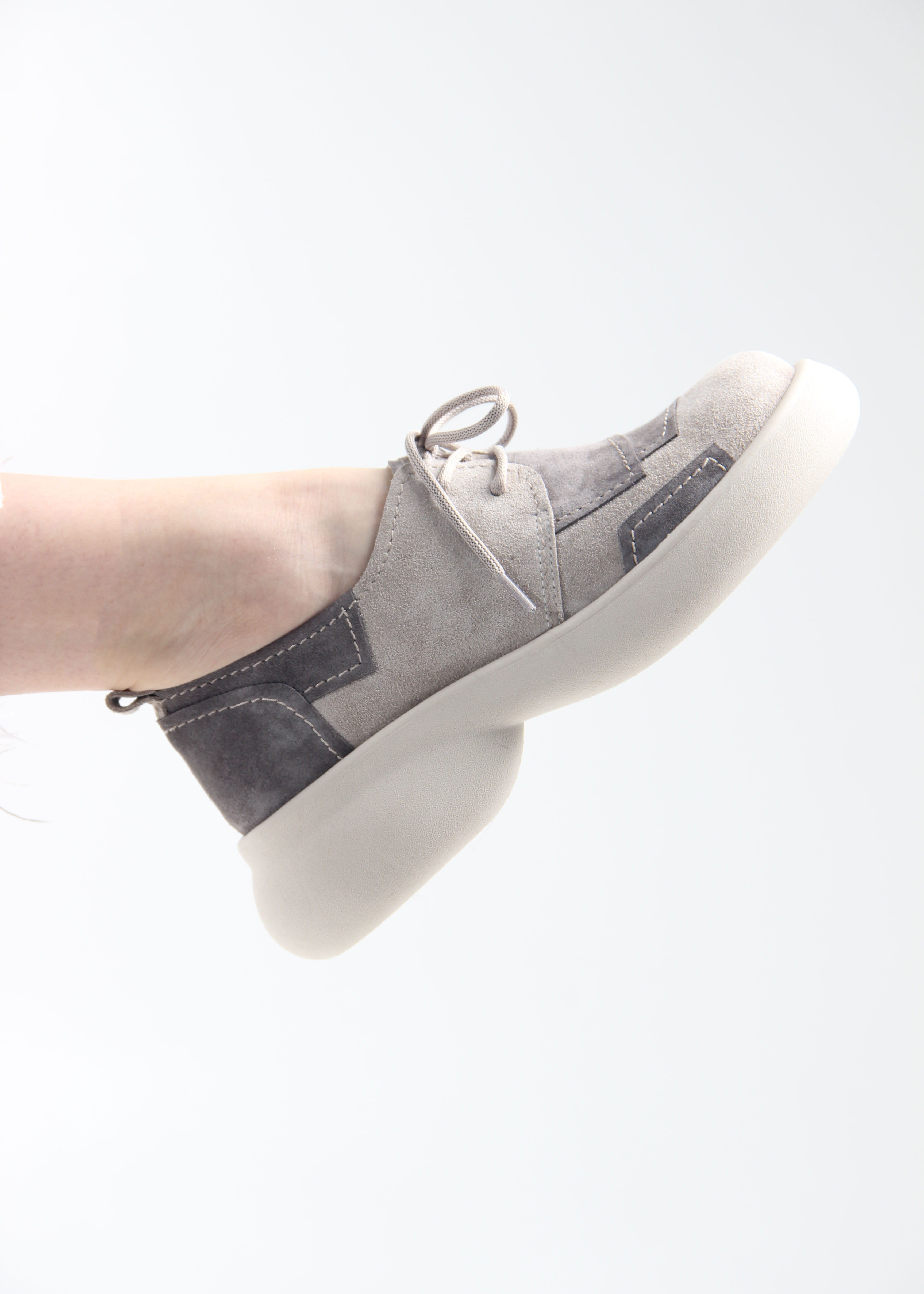 картинка Полуботинки туфли ED'ART 205.927'be. Каменный замша Серый замок от интернет магазина