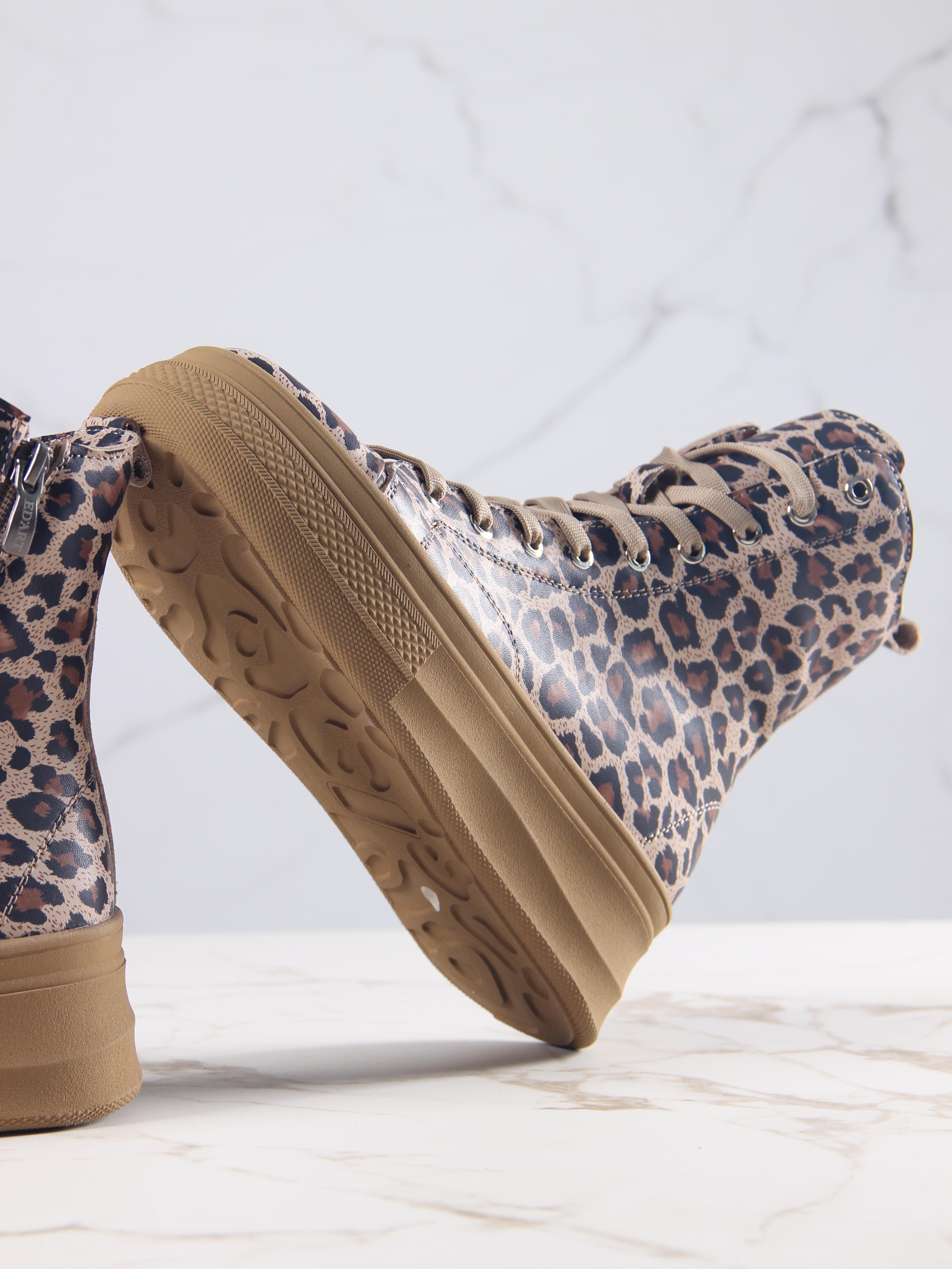 картинка Ботинки ED'ART 215.warm'br. коричневый леопард от интернет магазина