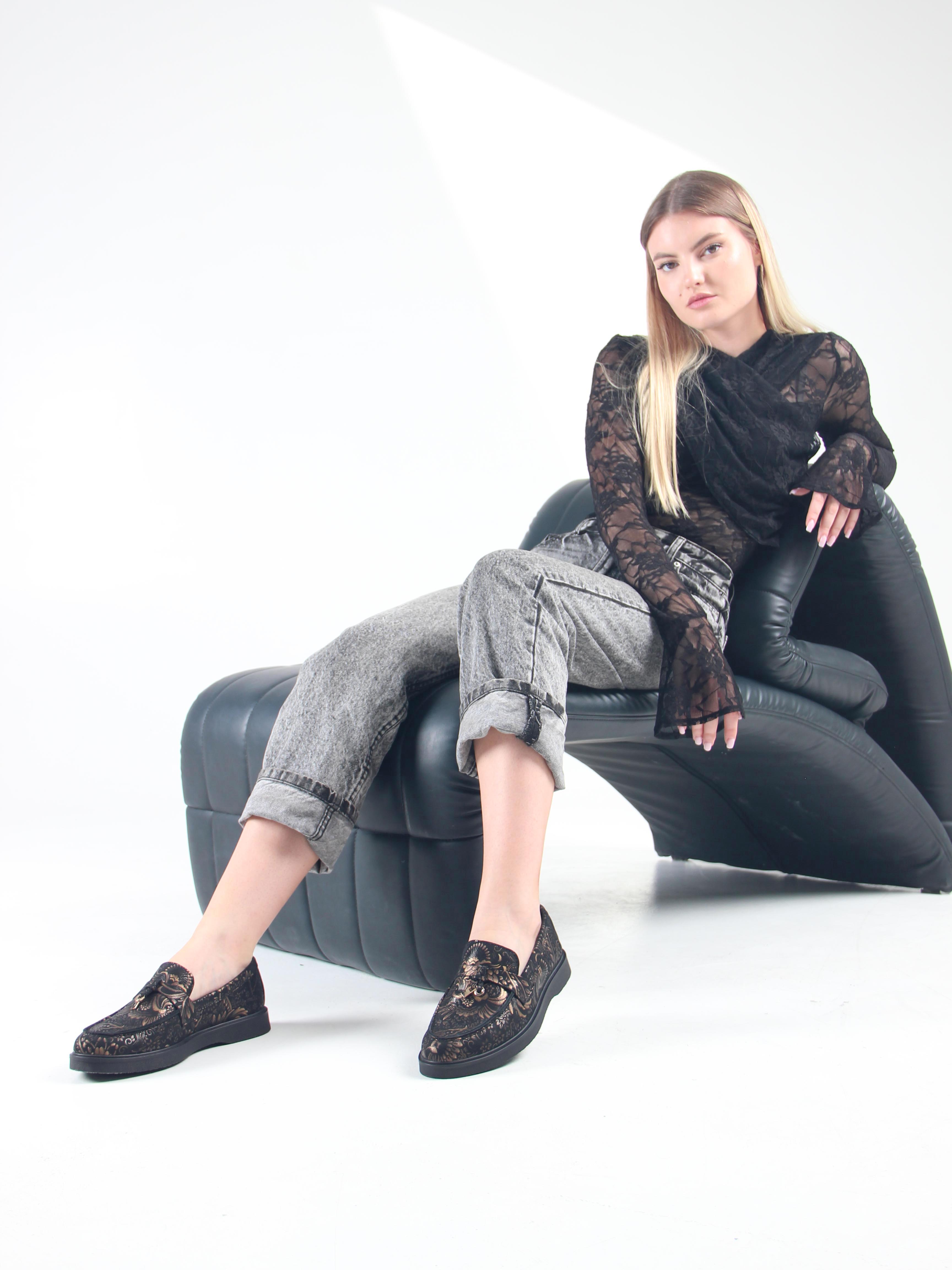 картинка Лоферы лоферы ED'ART 170.2699'bl. Черный грация от интернет магазина