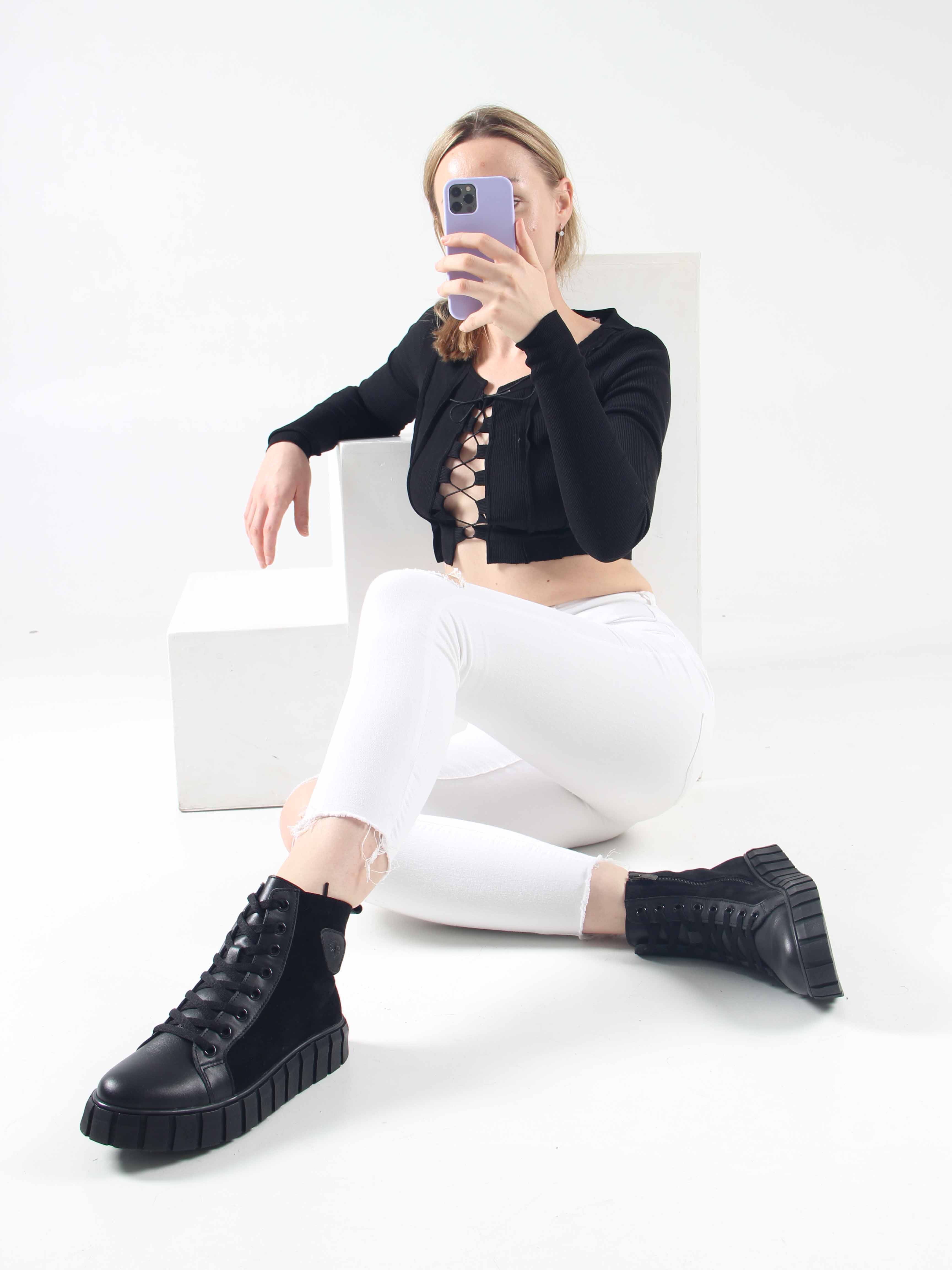 картинка Ботинки ED'ART 214.1918'bl.Black.w от интернет магазина