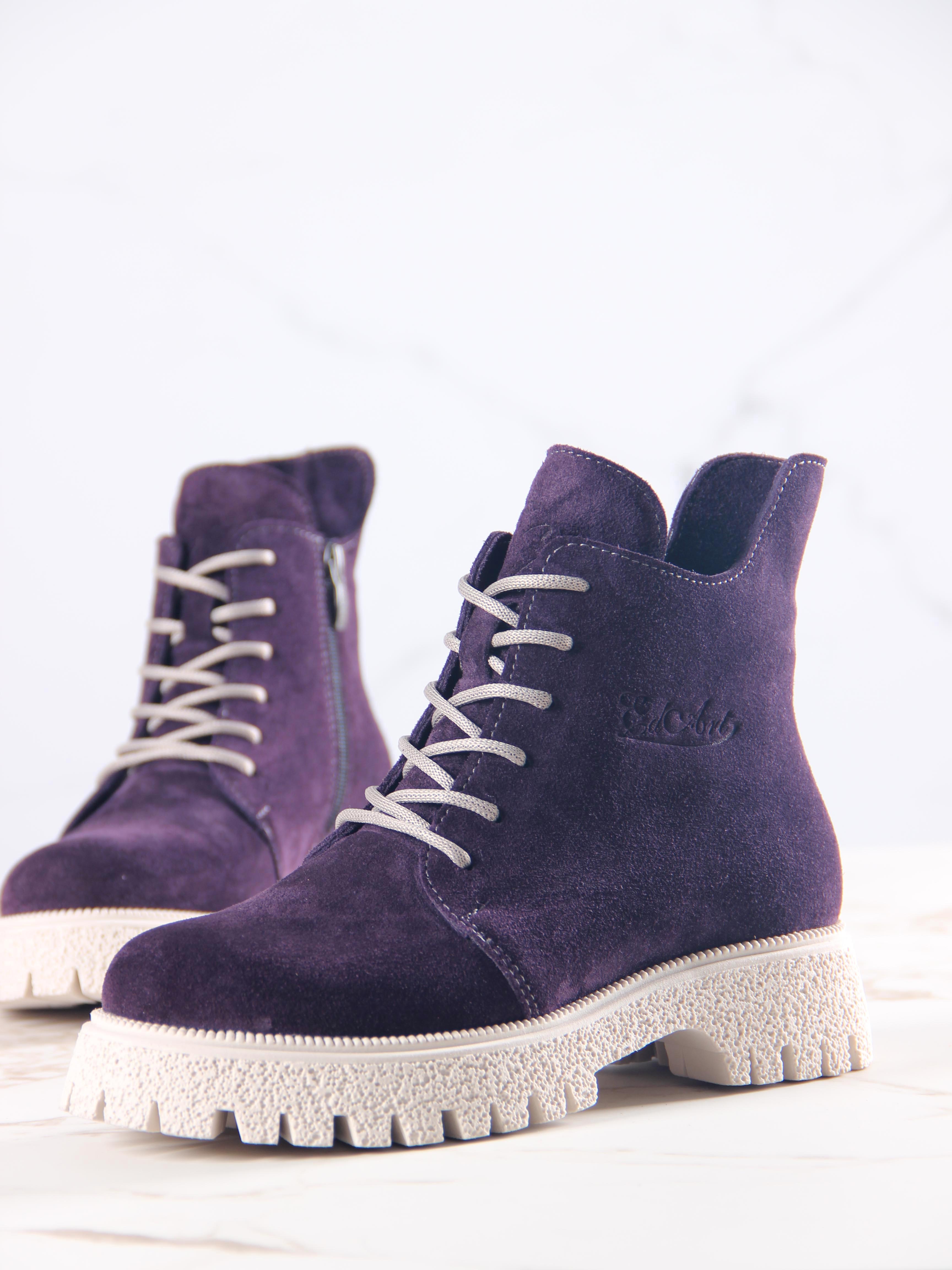 картинка Ботинки ED'ART 228.V.1541'be. сливовая замша от интернет магазина