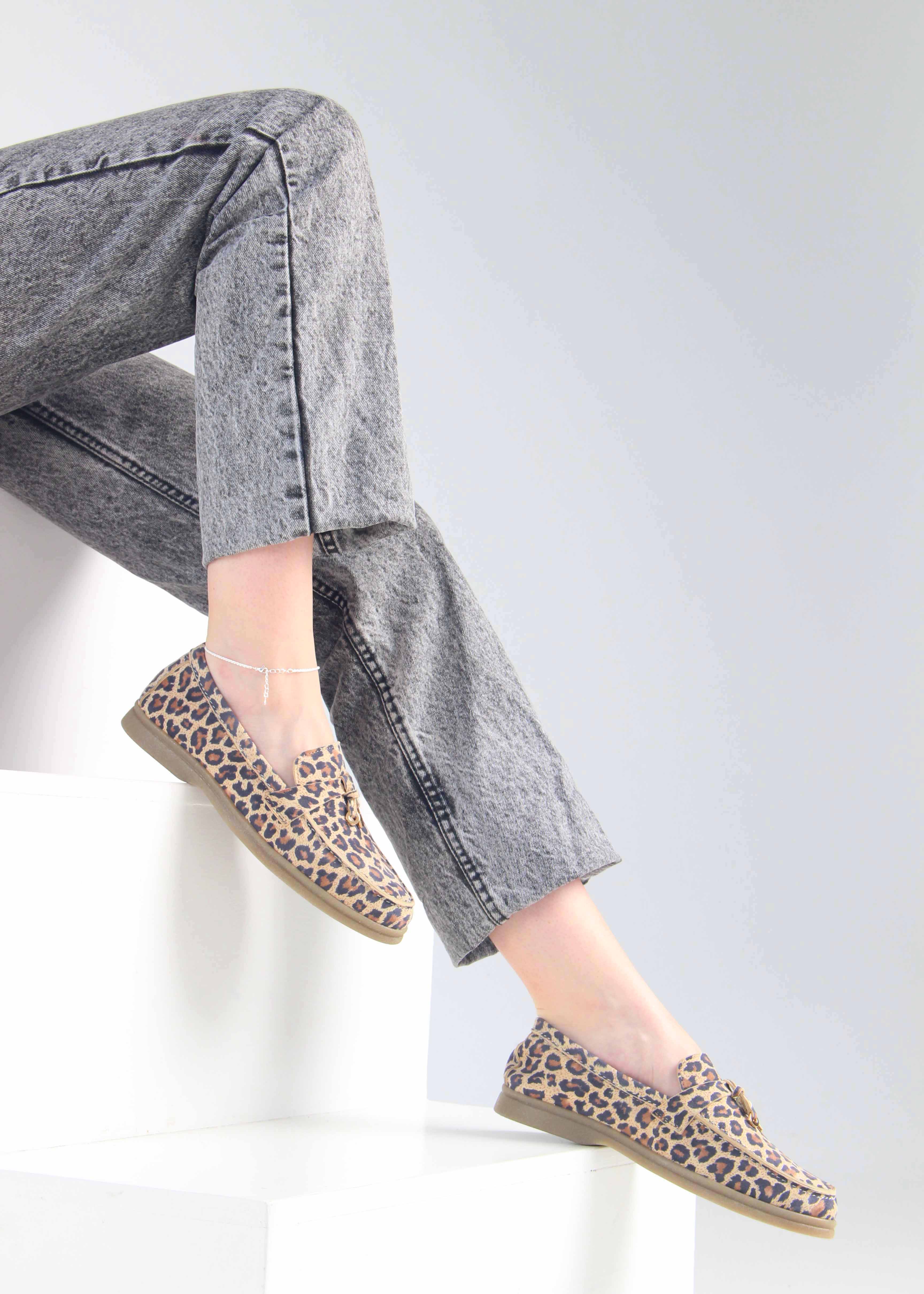 картинка Лоферы туфли ED'ART 170.2614'be. бежевый леопард от интернет магазина