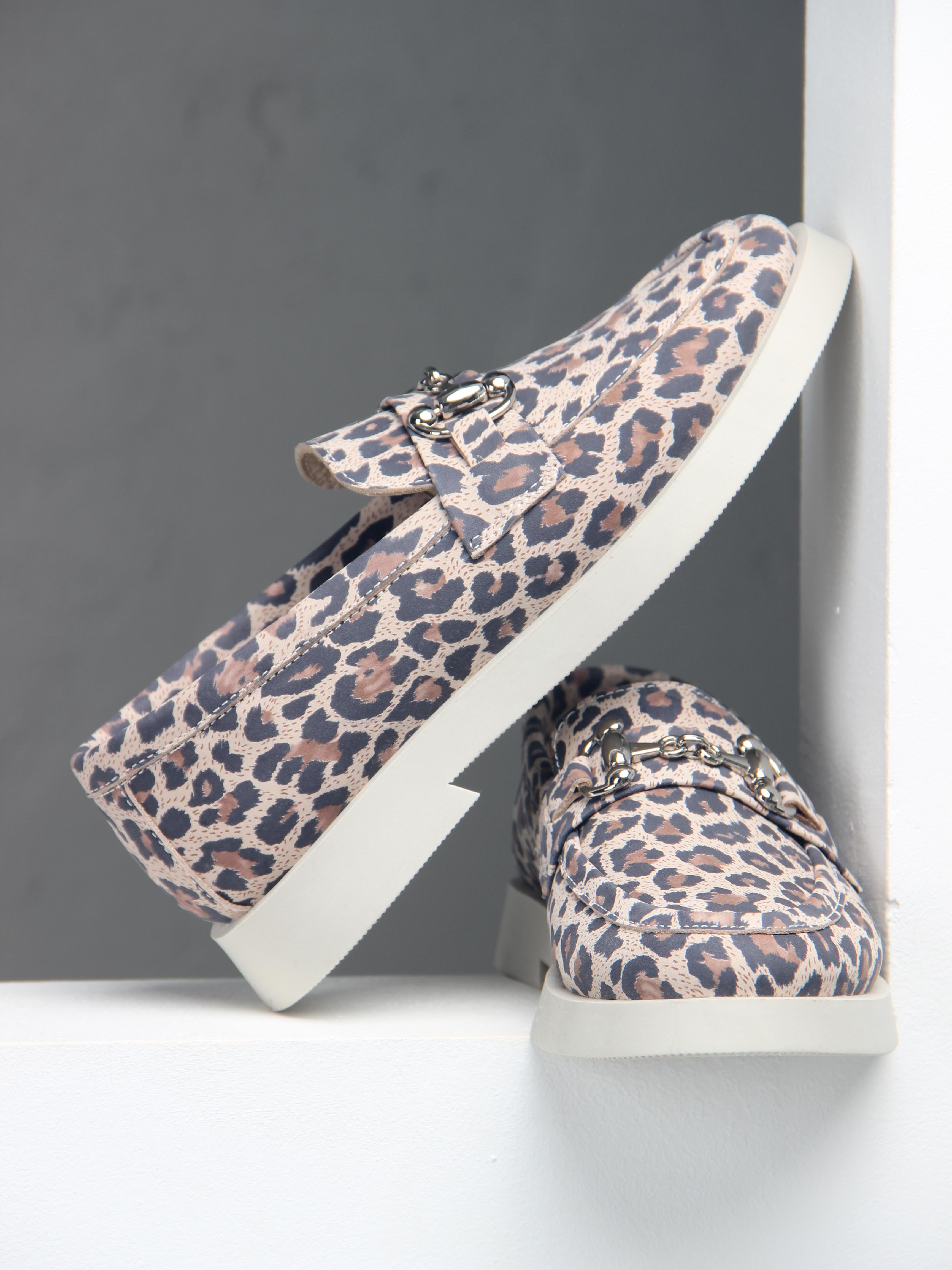 картинка Лоферы туфли ED'ART 172.1841'be. бежевый леопард от интернет магазина