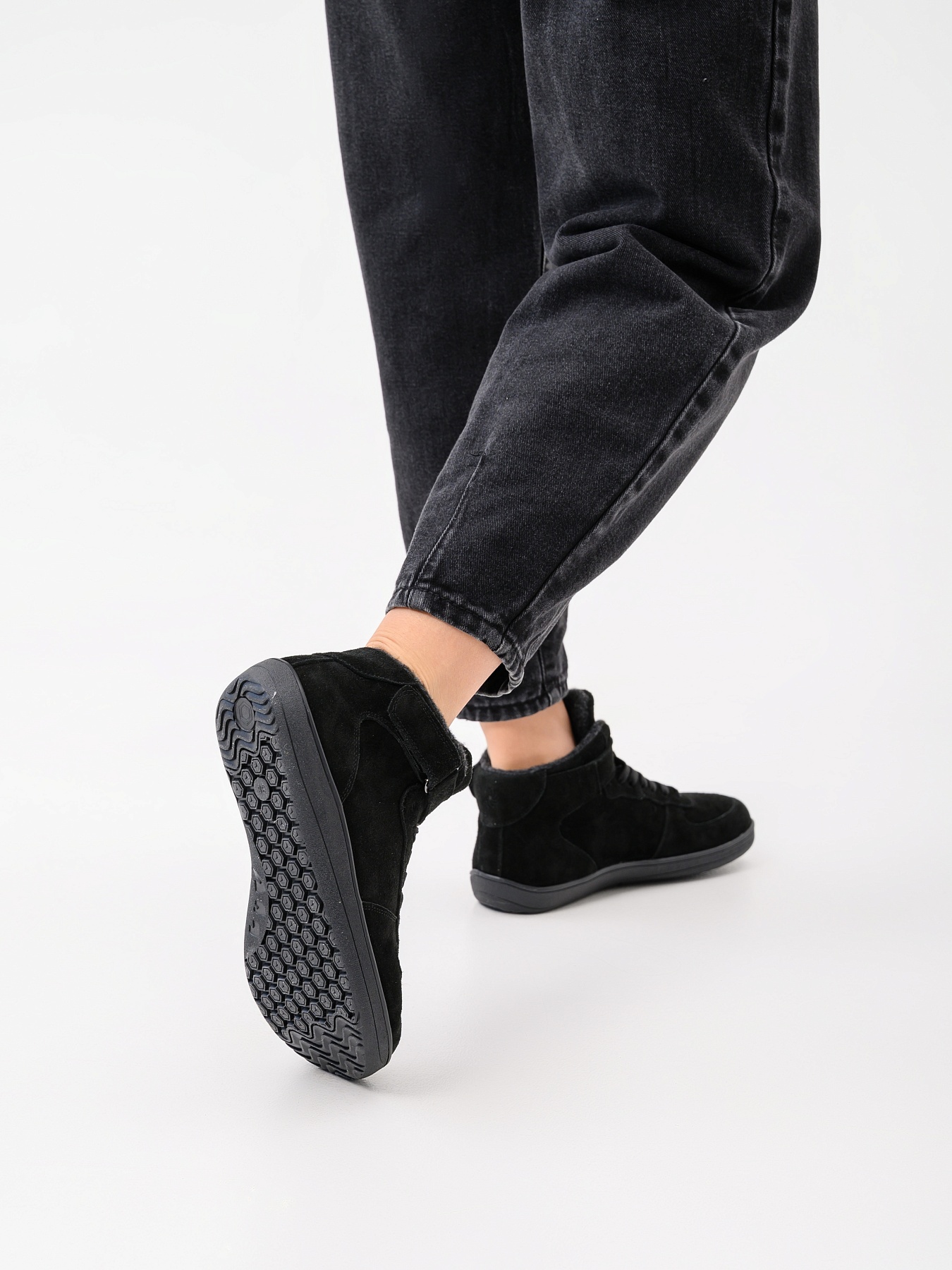 картинка Босоногие ботинки  ED'ART 211.NATA'bl.Черная замша от интернет магазина