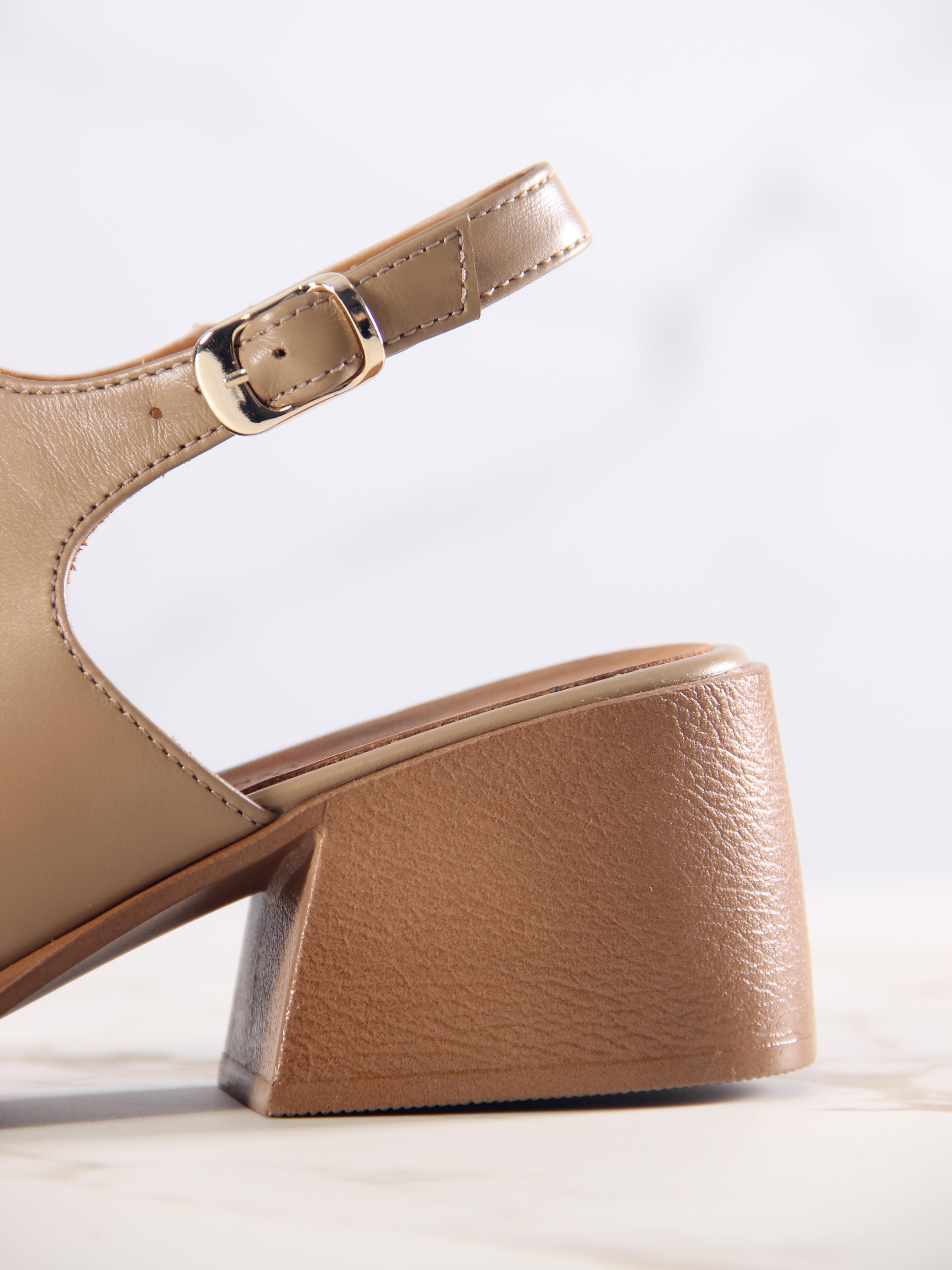 картинка Босоножки ED'ART 4013.23663'bе. Круассан майами+коричневый от интернет магазина