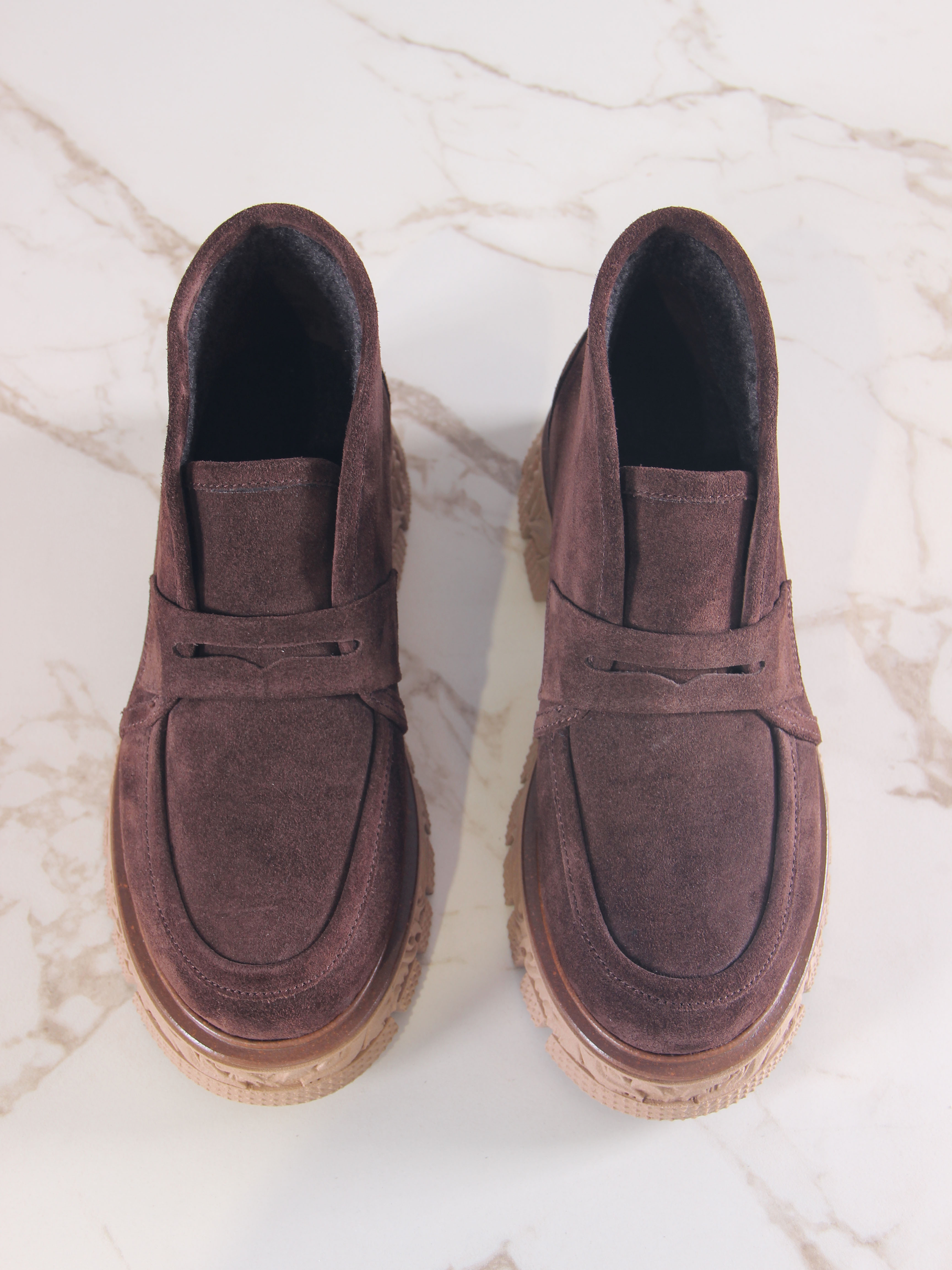 картинка Полуботинки  ED'ART 304.PODYUM141'br. Коричневая замша от интернет магазина