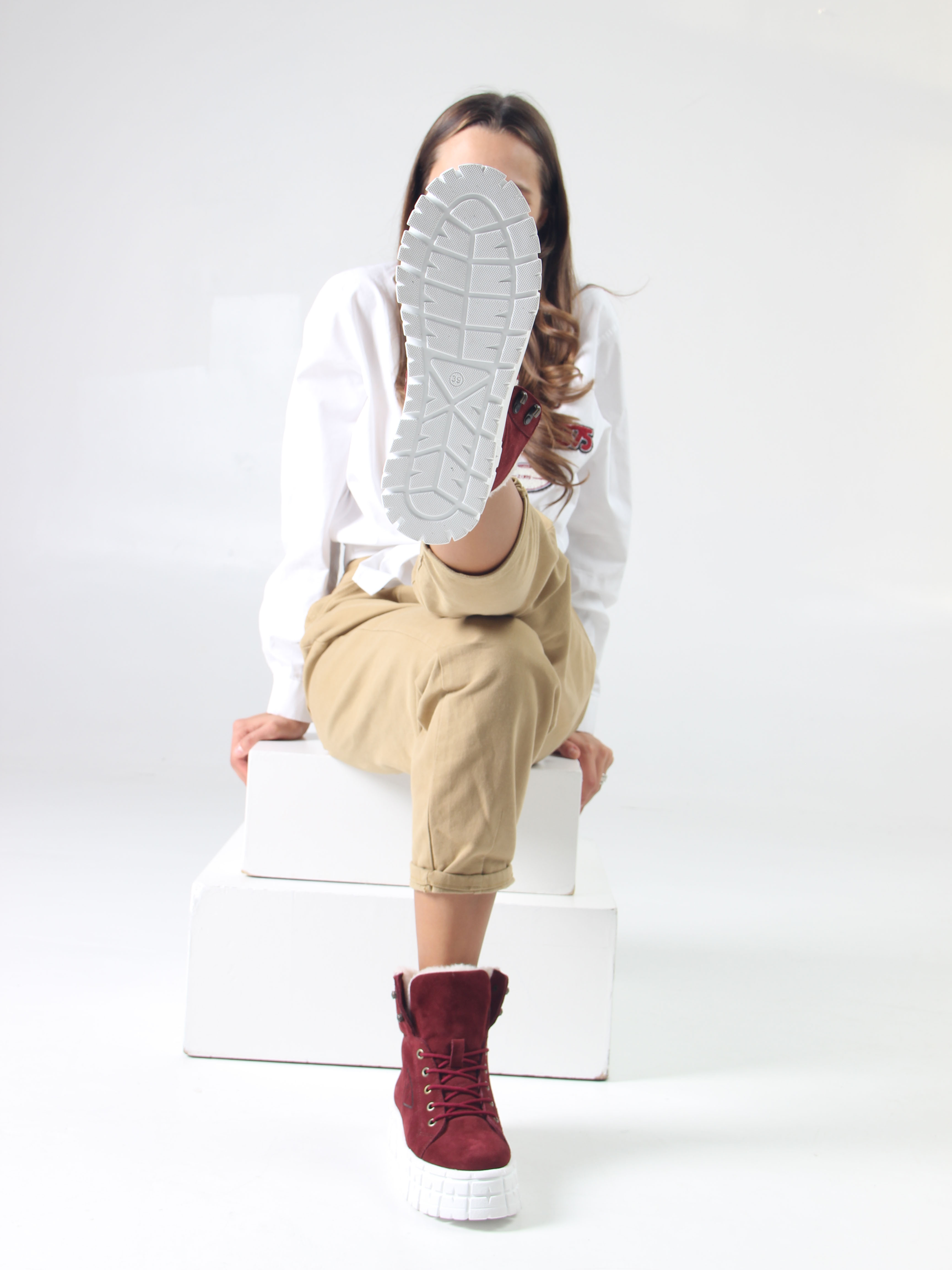 картинка Ботинки ED'ART 216.212131'w. бордо замша от интернет магазина