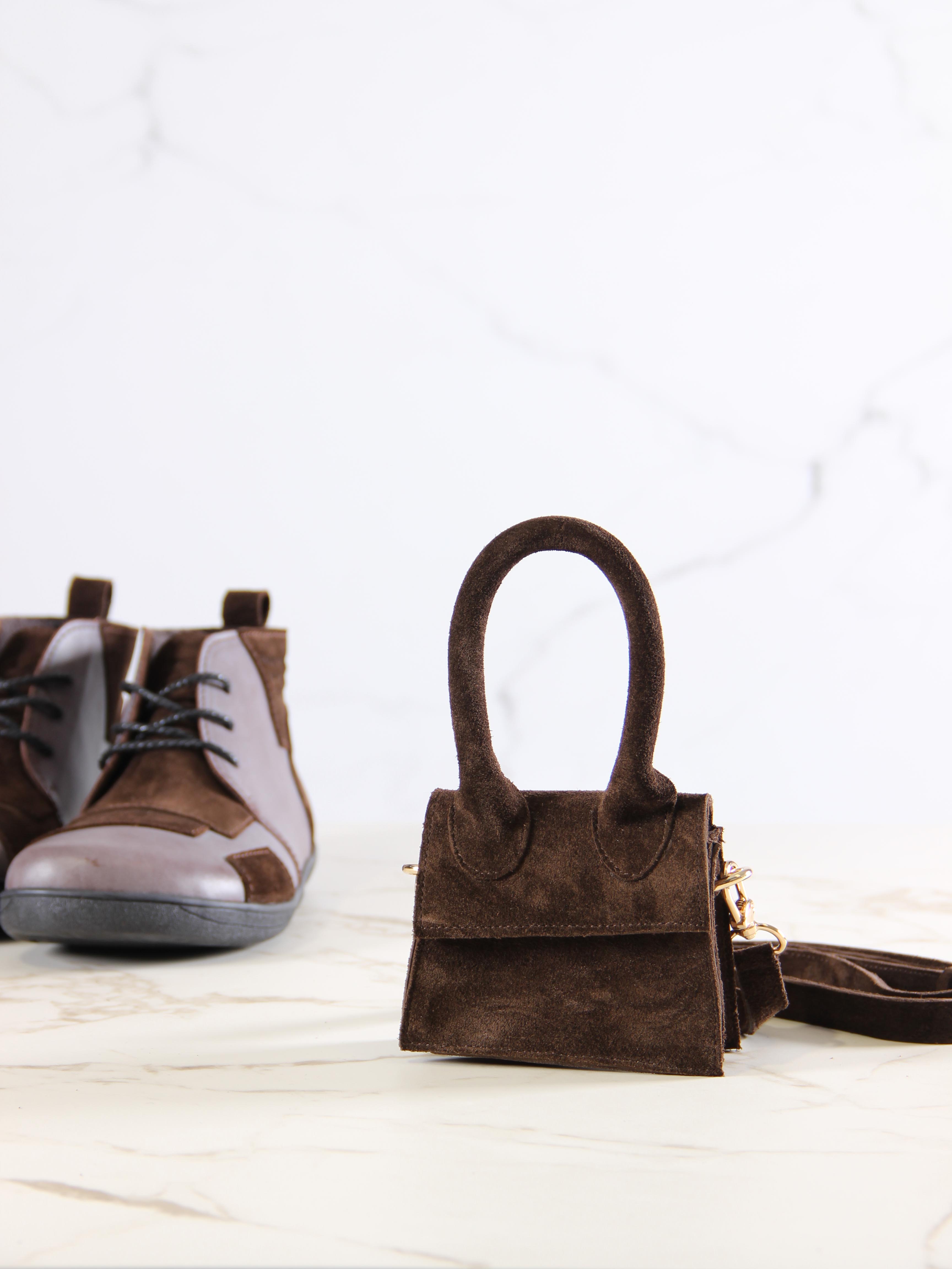 картинка Сумка ED`ART  J 01.Коричневая замша от интернет магазина