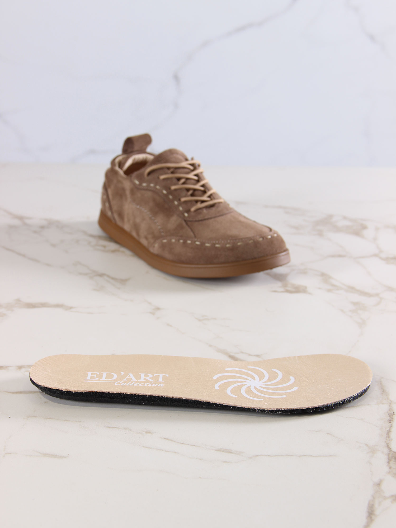 картинка Сникерины ED'ART 178.асти"br.Серо-коричневая замша от интернет магазина