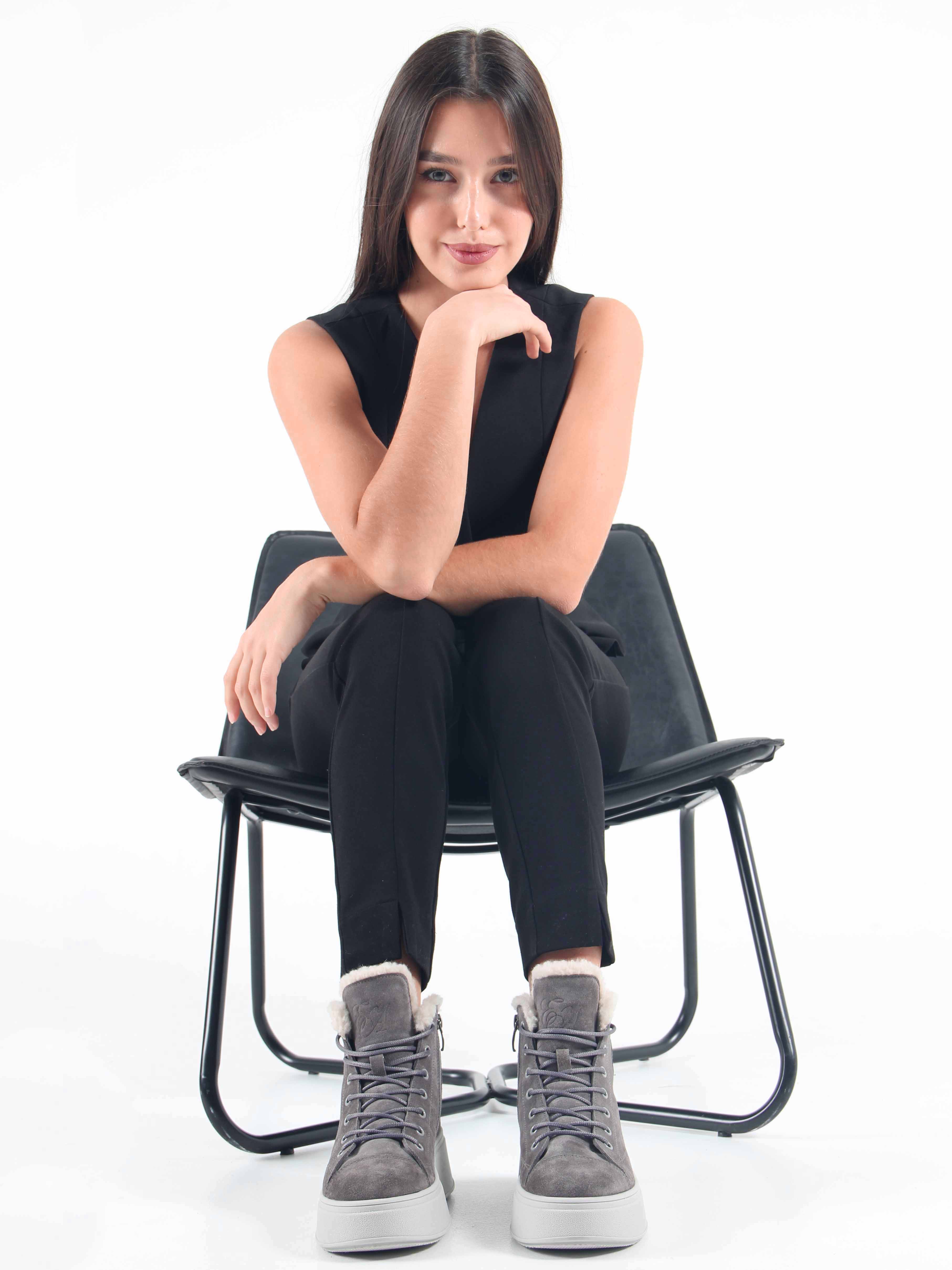 картинка Ботинки ED'ART 217.ALTA'gr. Серый замок замша от интернет магазина