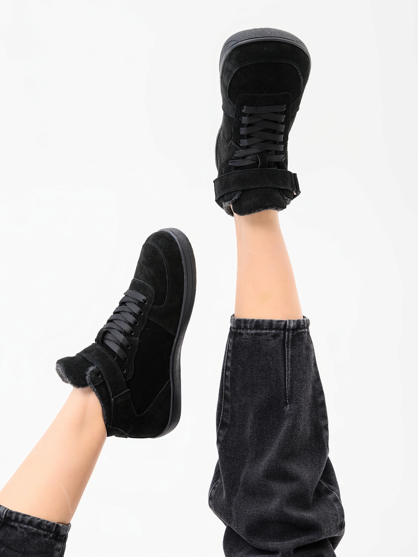 картинка Босоногие ботинки  ED'ART 211.NATA'bl.Черная замша от интернет магазина