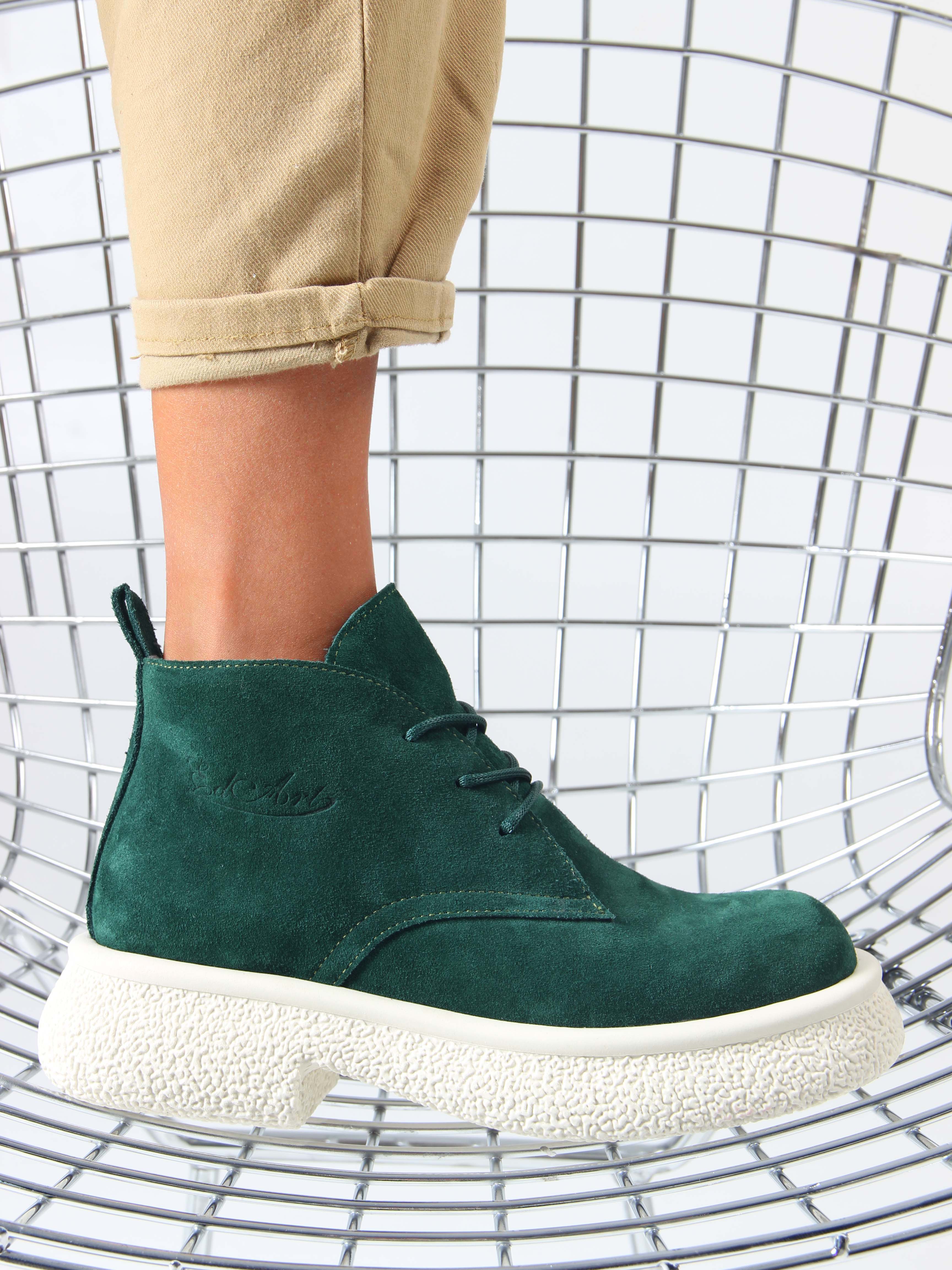 картинка Ботинки ED'ART 308.агата'w. зеленый замша от интернет магазина