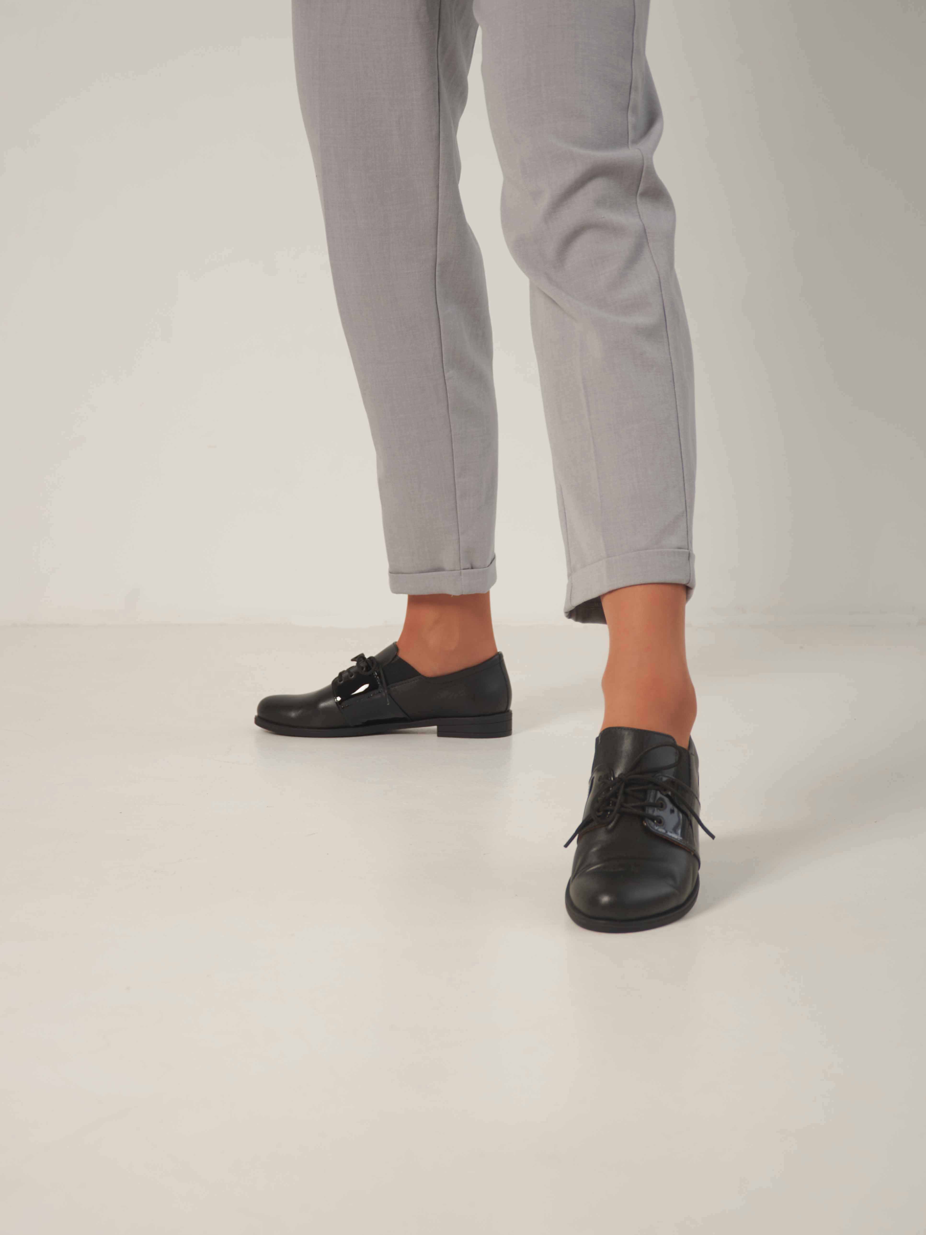 картинка Туфли полуботинки ED'ART 111.madonna'gv. Черный лак от интернет магазина