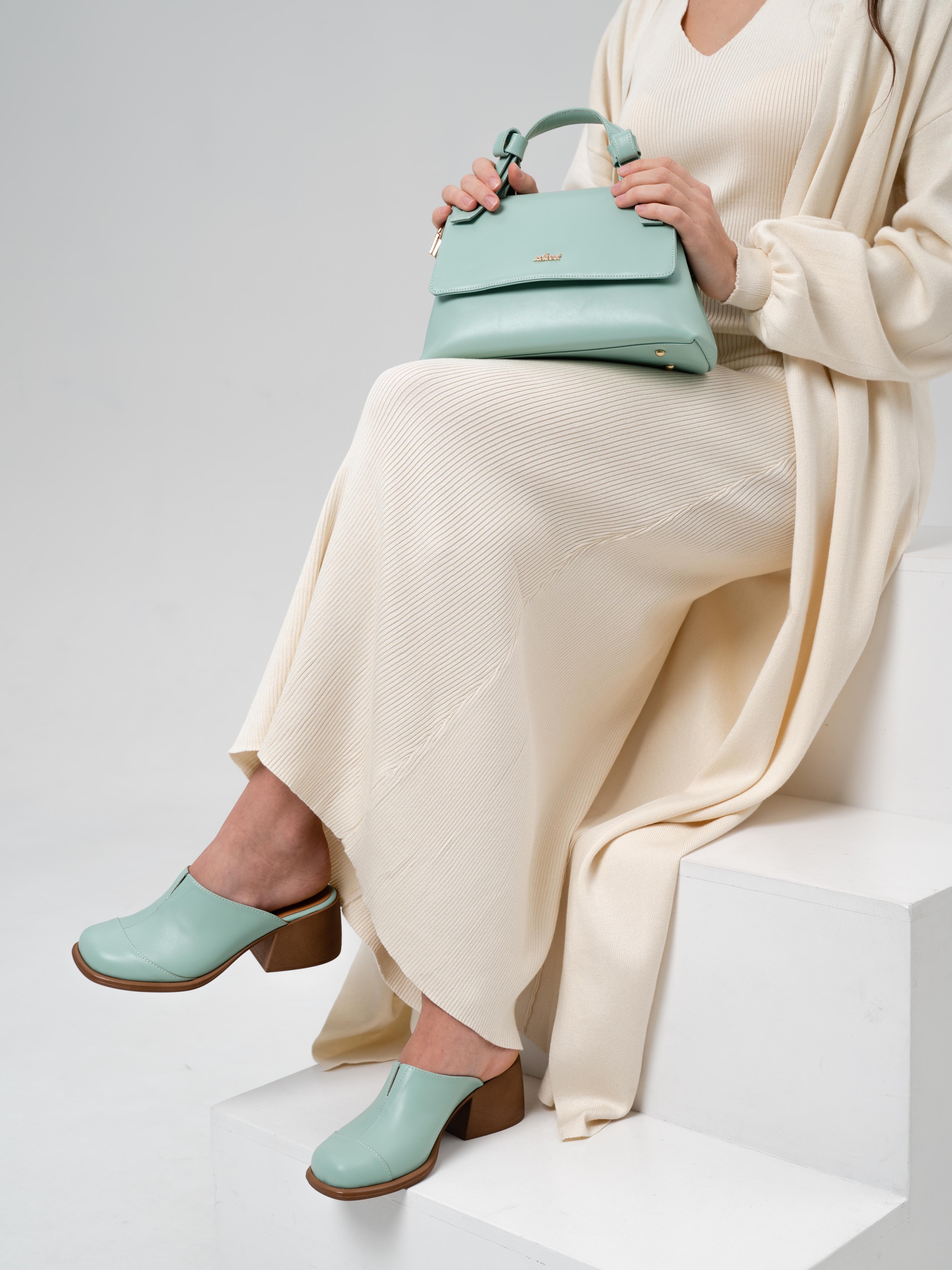 картинка Сабо ED'ART 5132.23663'br. мята+коричневый от интернет магазина