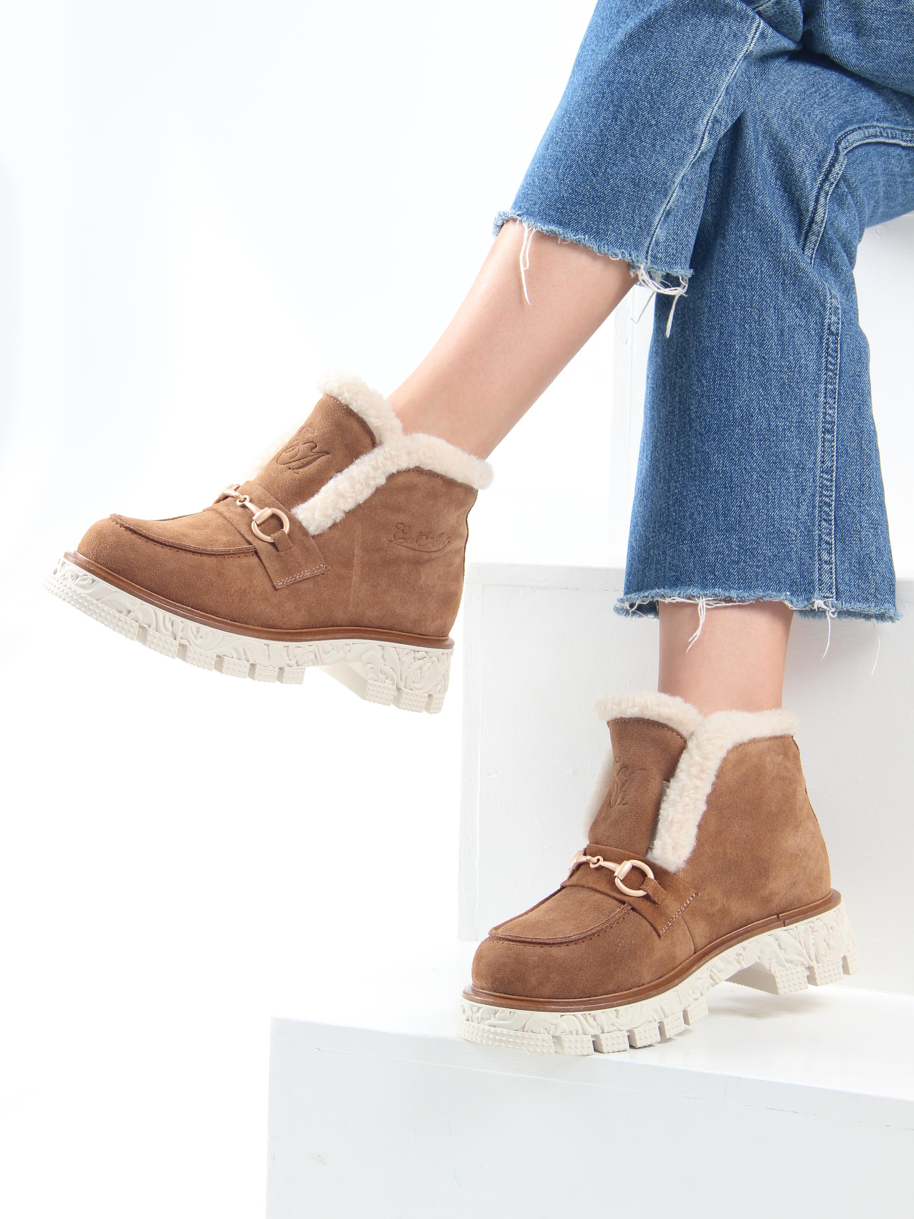 картинка Ботинки ED'ART 307. PODYUM141 'be.светло коричневый замша от интернет магазина