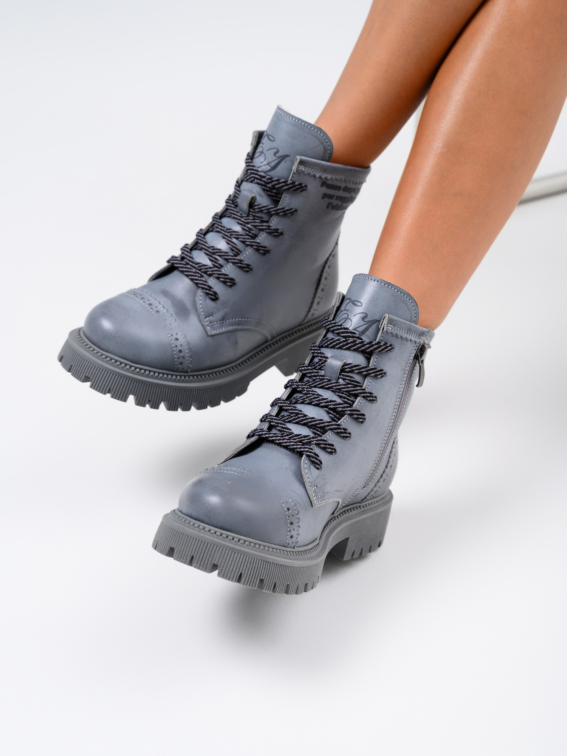 картинка Ботинки ED'ART 319.taskana'gr. Вакса серая от интернет магазина