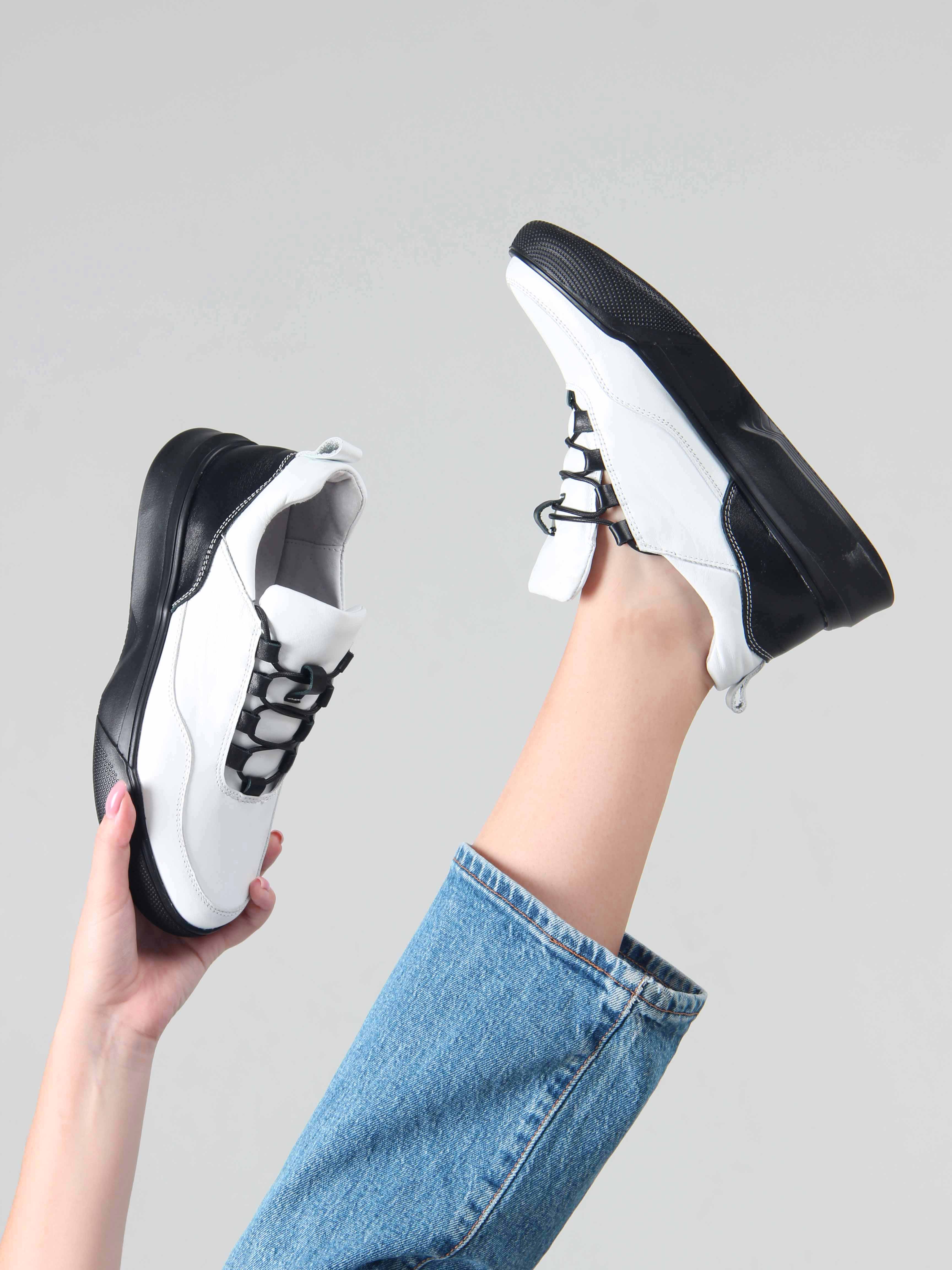 картинка Кроссовки ED'ART 155.2104'bl. Белый черный от интернет магазина