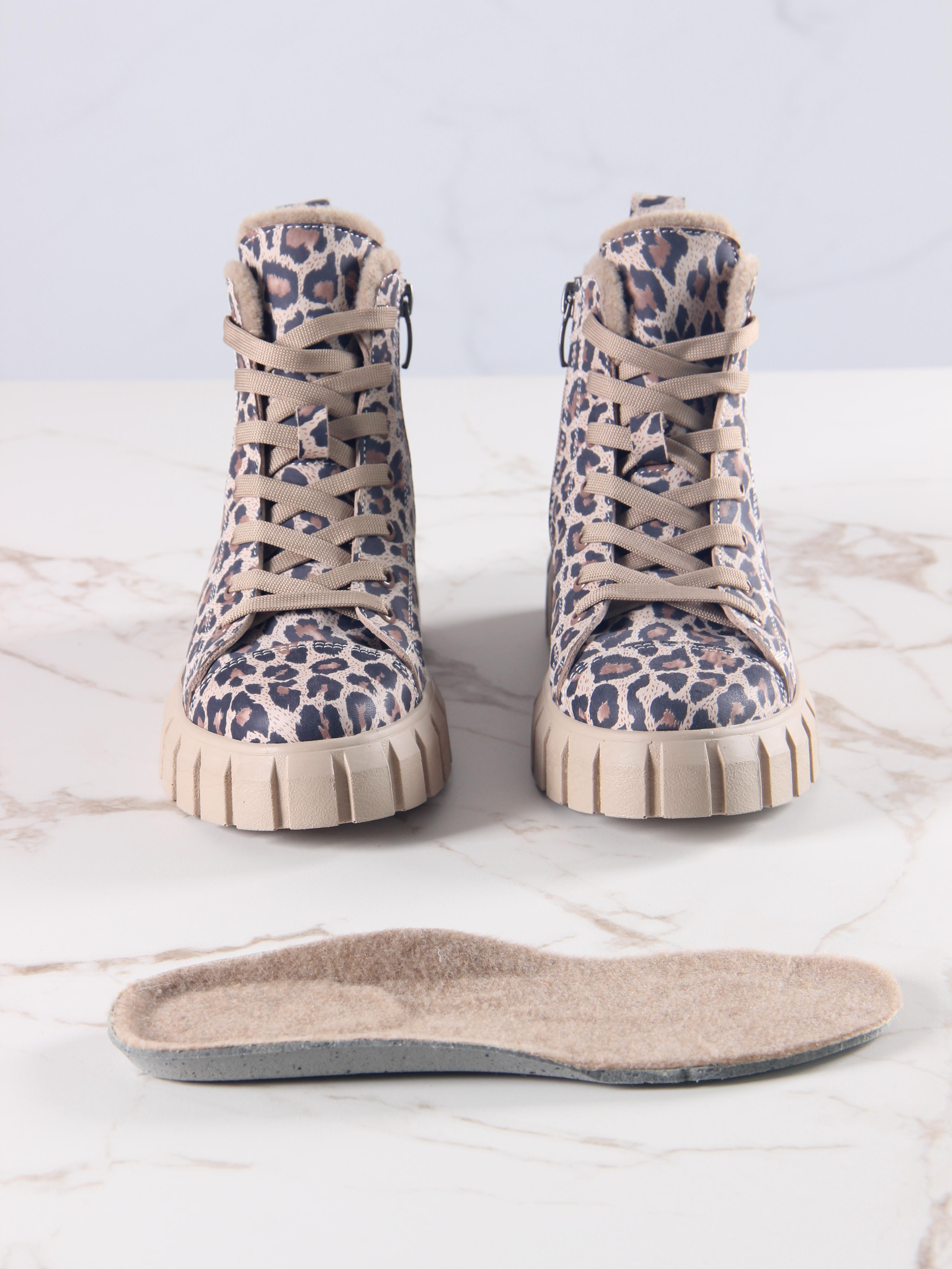 картинка Ботинки ED'ART 217.91505'be. бежевый леопард от интернет магазина