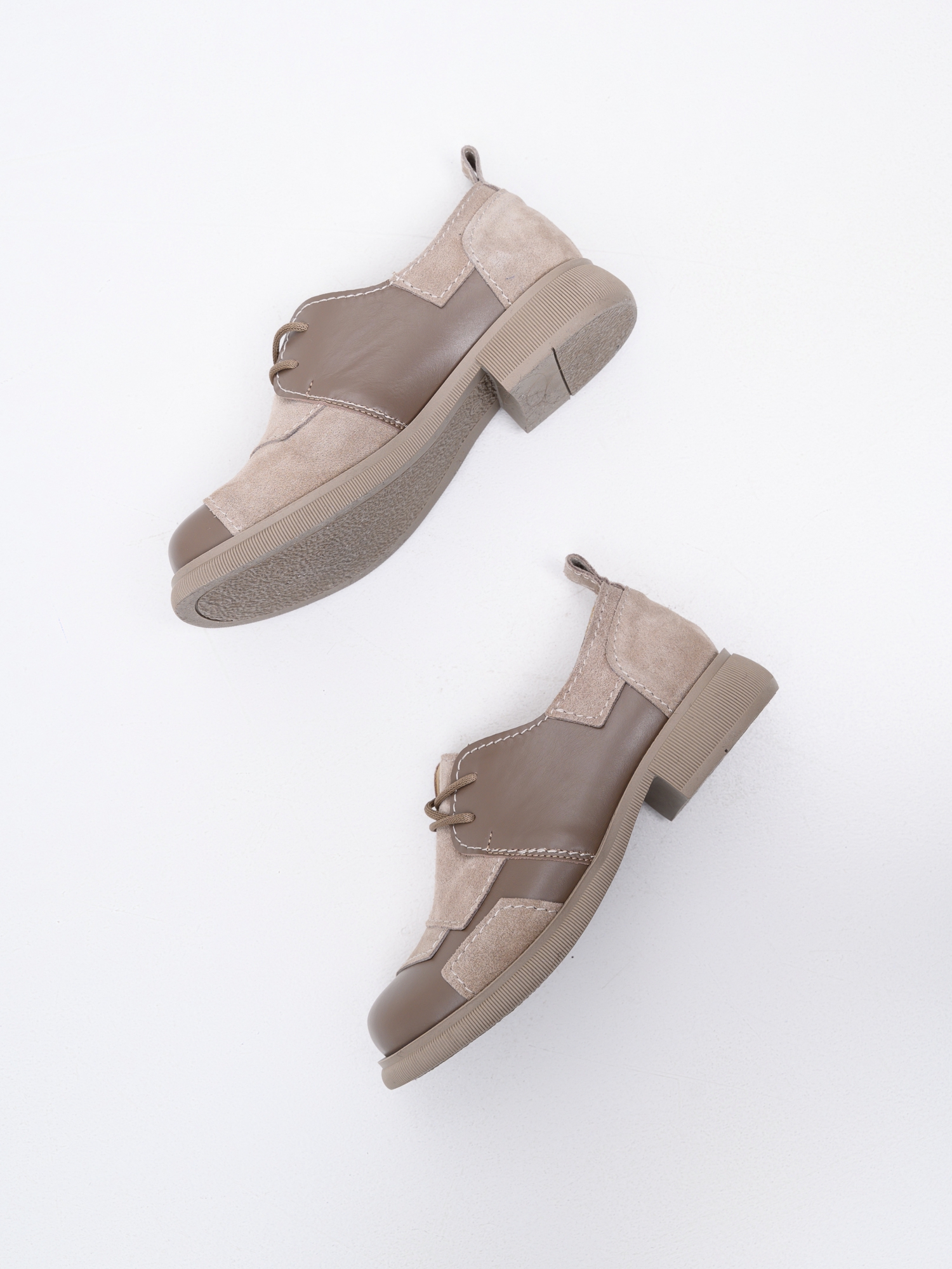 картинка Полуботинки туфли ED'ART 205.патриция'ka.Ваниль замша+тауп майами от интернет магазина